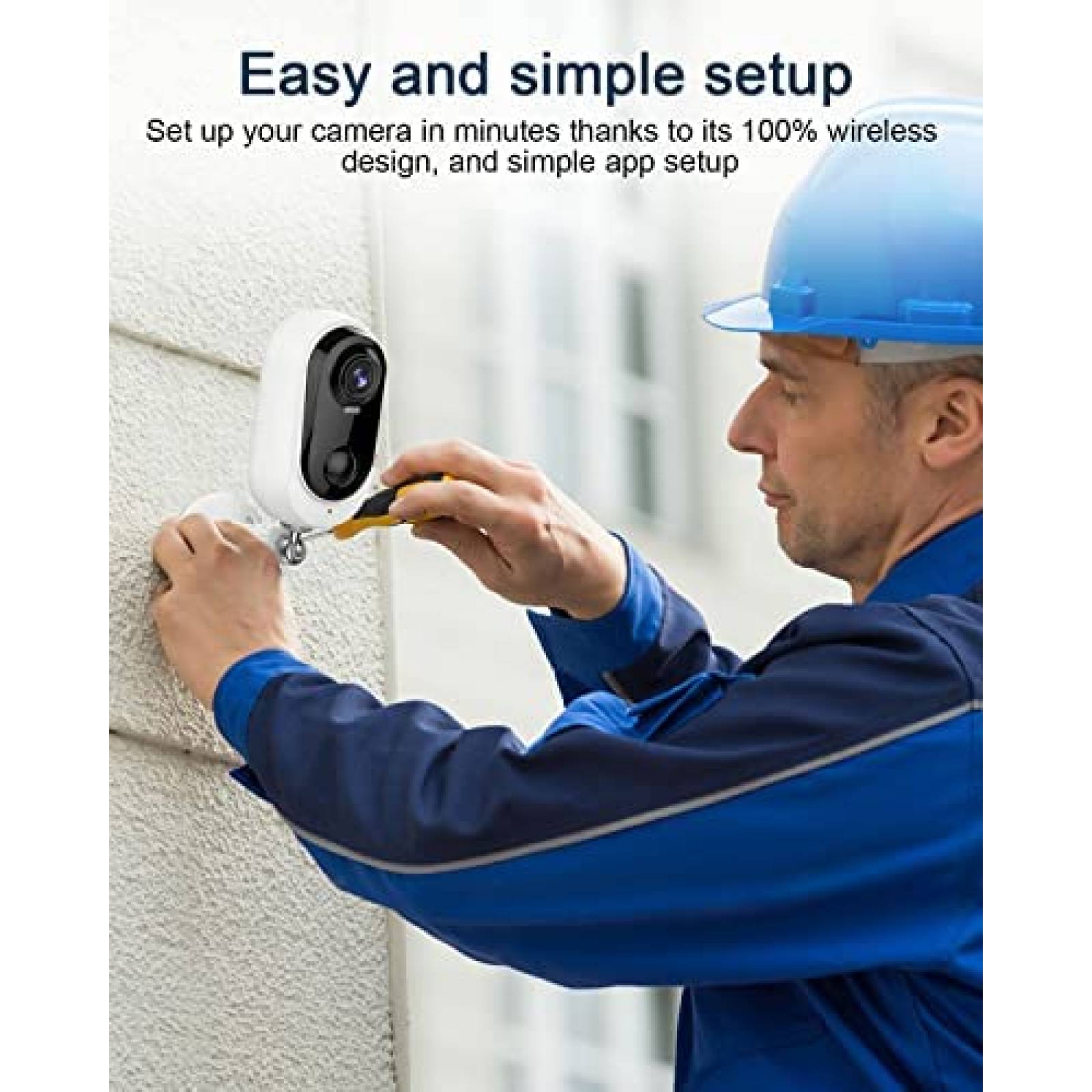 Camara de Seguridad ANGEL 1080P WiFi Bateria Recargable 2 Pz