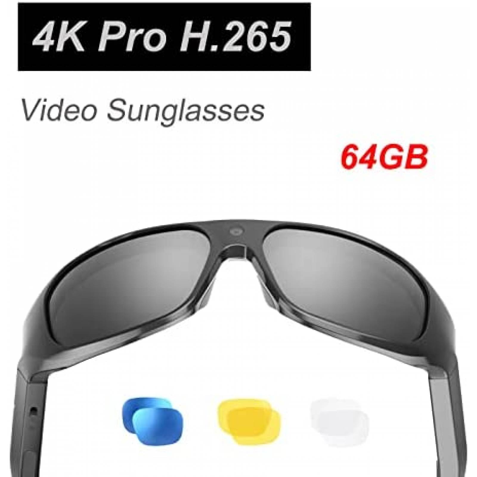 Smart Glasses OhO UV400 4k Camara 24M 64gb H.265 -Negro