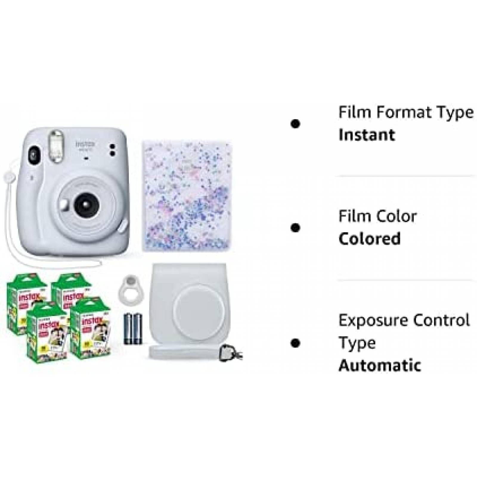 Camara Instantanea Fujifilm Instax Mini11 y Accesorios -Bco