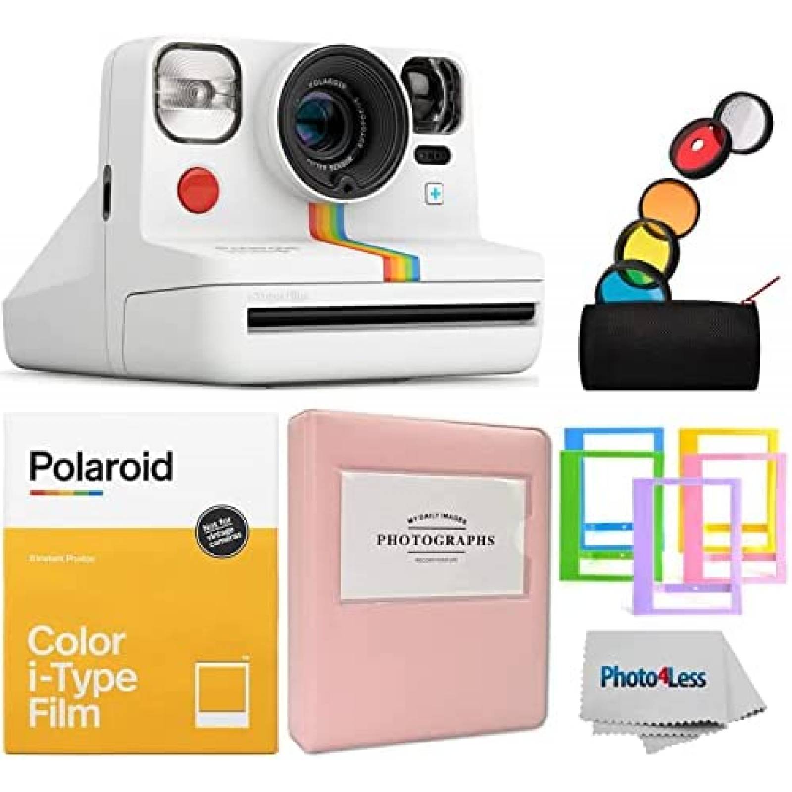 Camara Instantanea Polaroid Now+ mas Accesorios -Blanco
