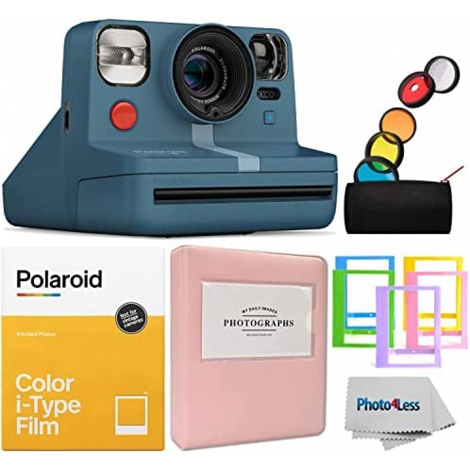Camara Instantanea Polaroid Now+ con Accesorios -Azul