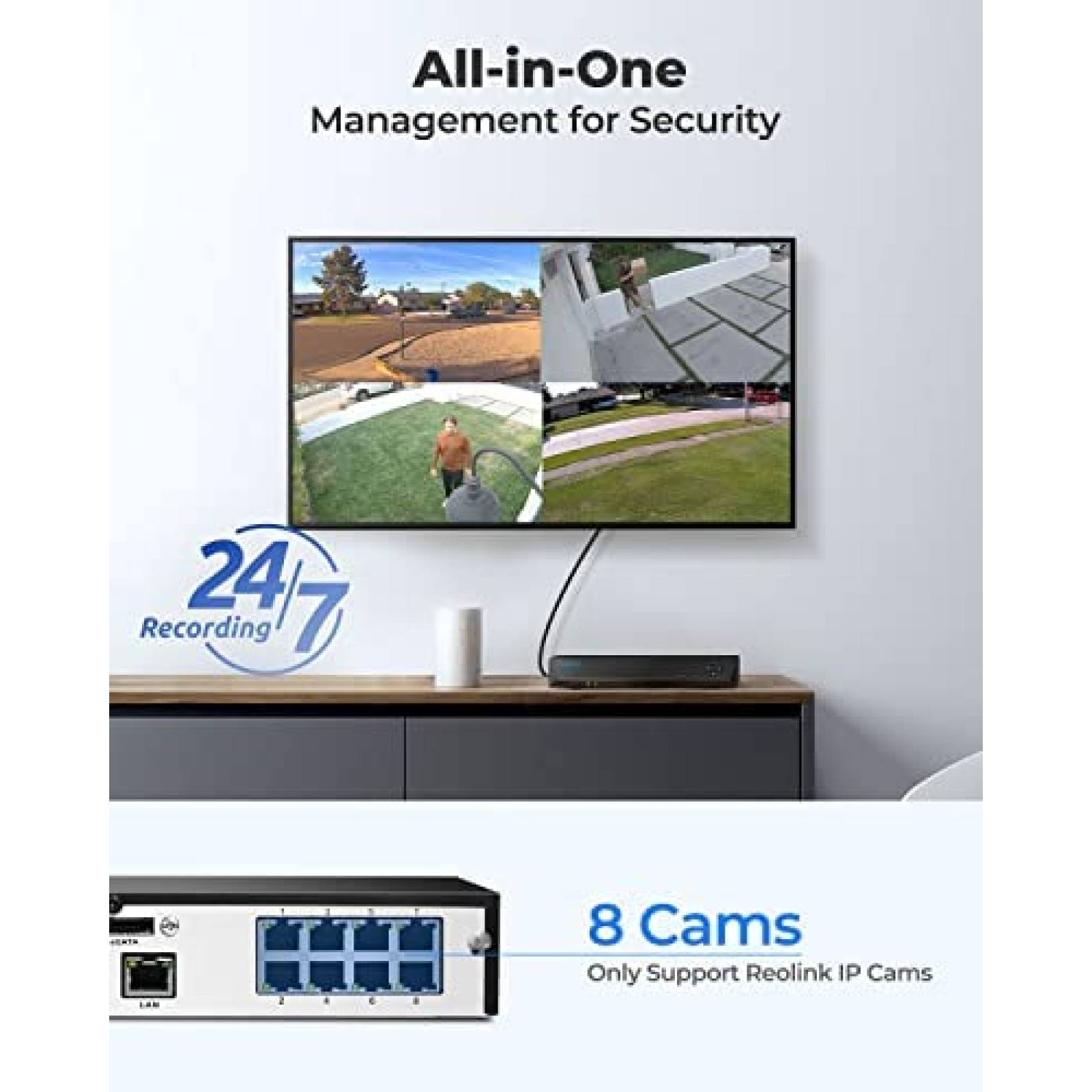 Sistema de Camaras de Seguridad REOLINK 4K Zoom Optico 5x