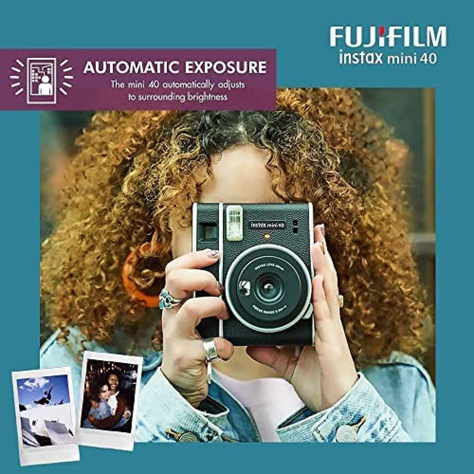 Camara Instantanea Fujifilm Instax Mini 40 c/Cartucho -Negro