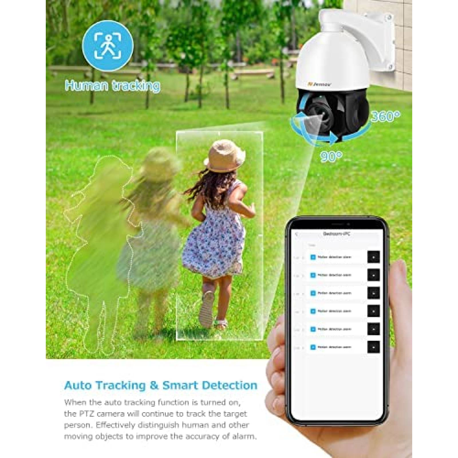 Camara de Seguridad Jennov P87HM85-30X-EAS PTZ HD -Blanco