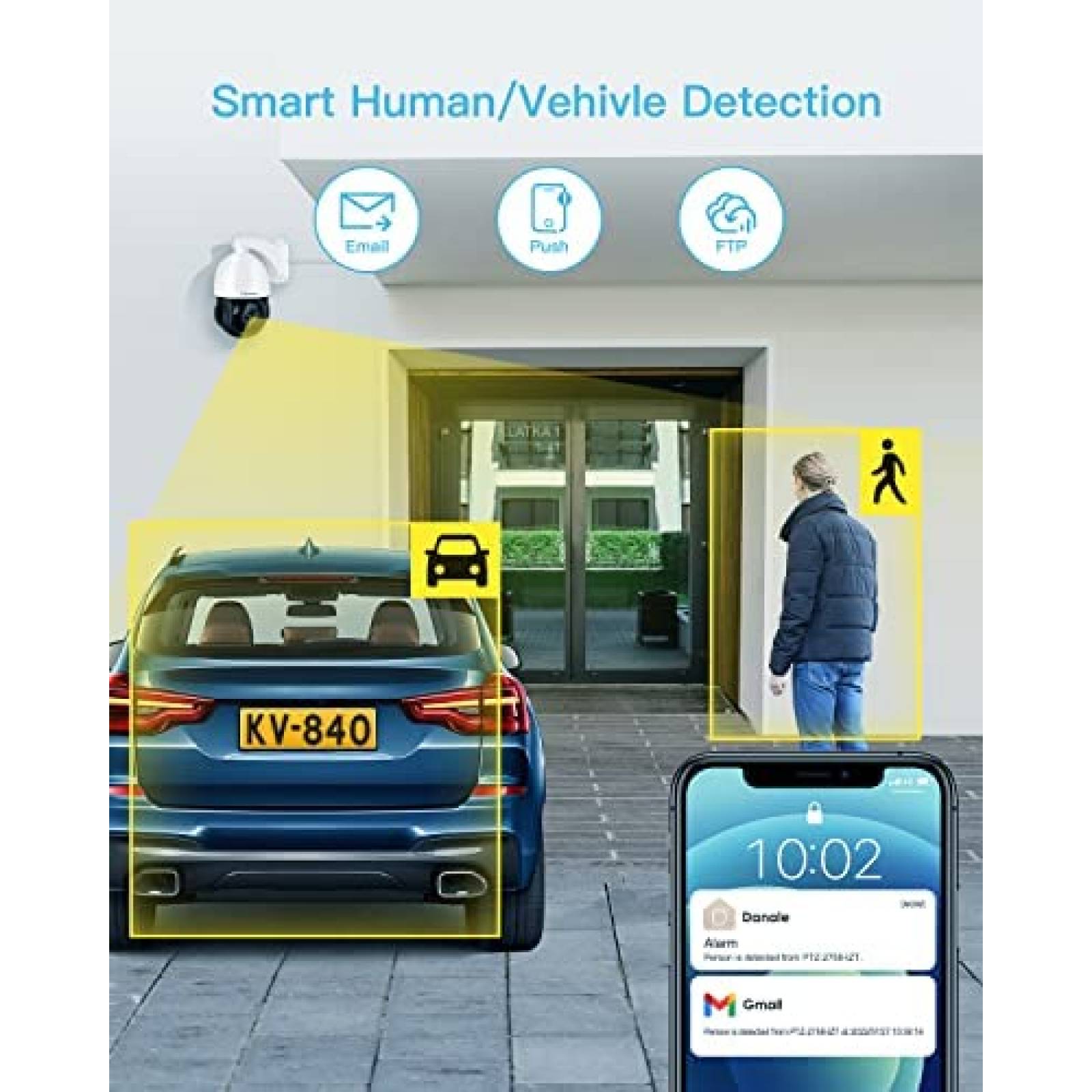 Camara de Seguridad Jennov P87HM85-30X-EAS PTZ HD -Blanco