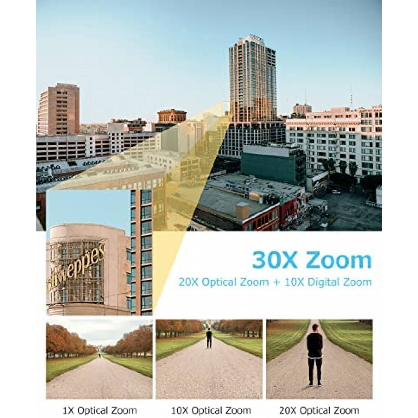 Camara de Seguridad Jennov P87HM85-30X-EAS PTZ HD -Blanco