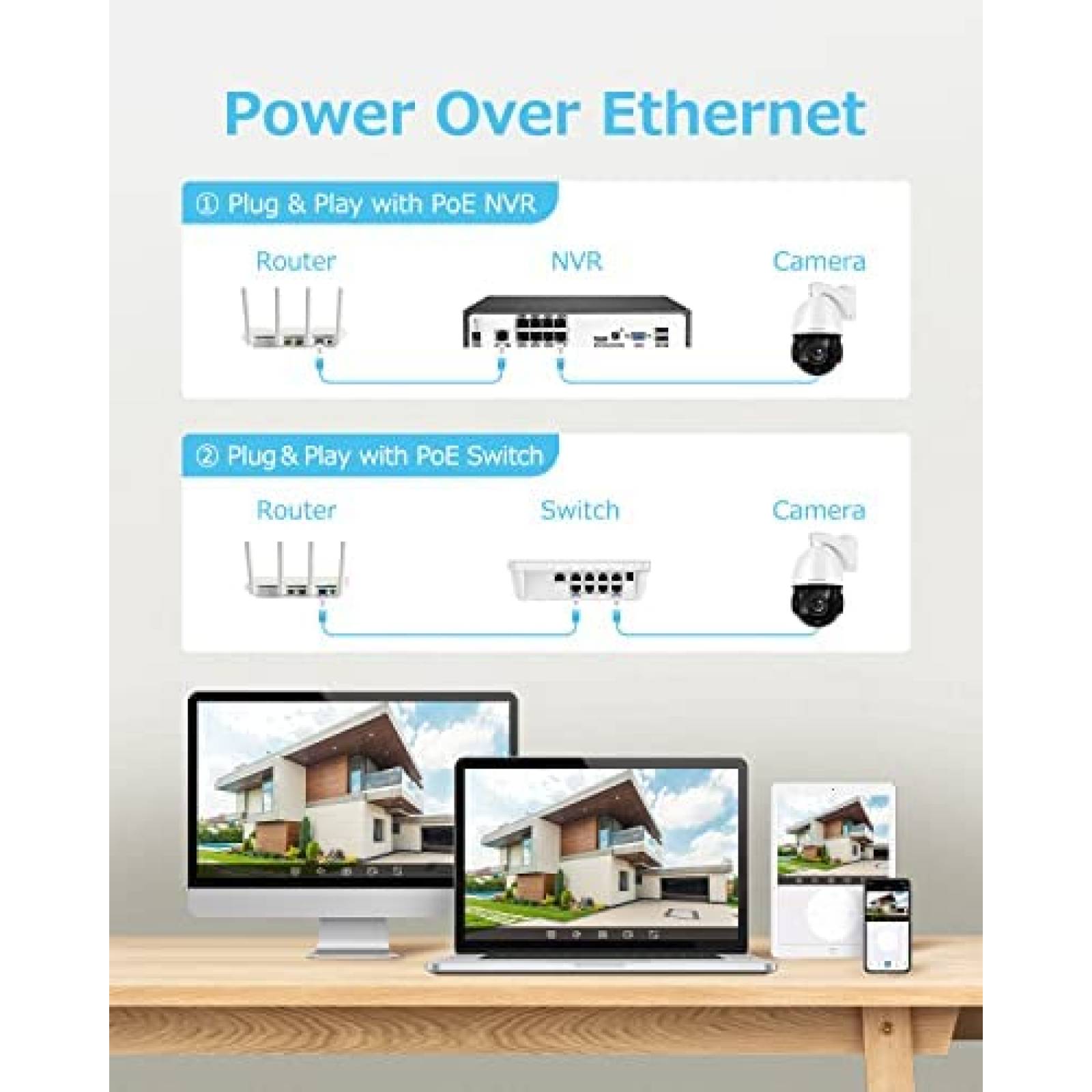 Camara de Seguridad Jennov P87HM85-30X-EAS PTZ HD -Blanco