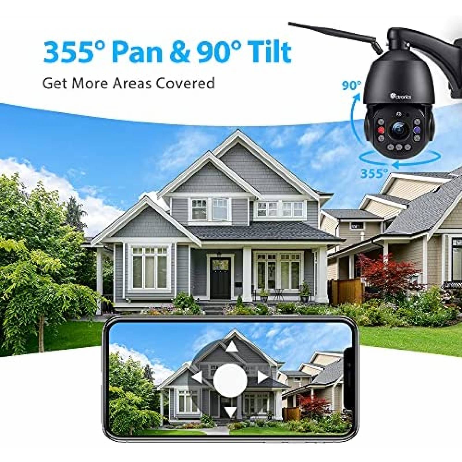 Camara de Seguridad Ctronics 295C-B Exterior Vision Nocturna