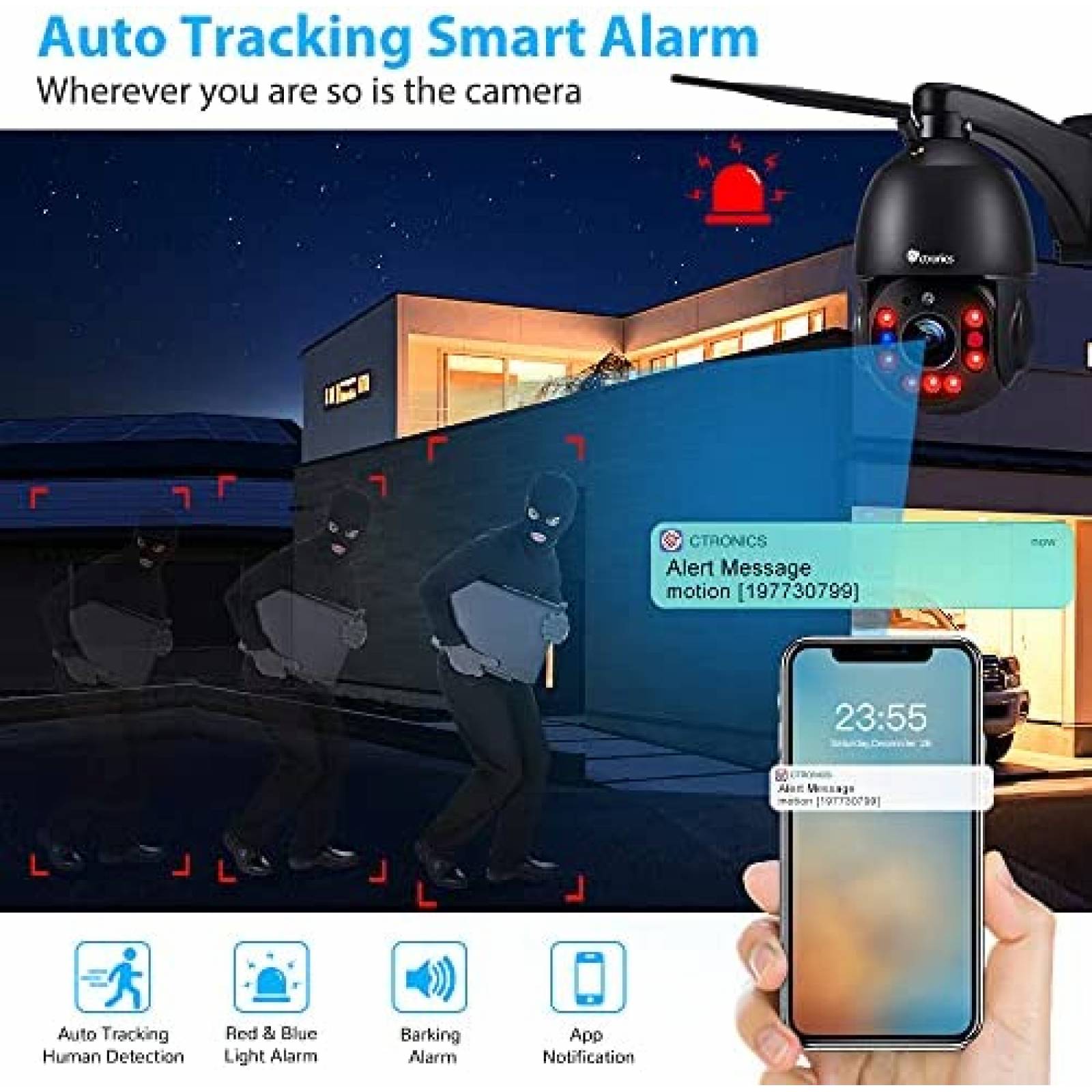 Camara de Seguridad Ctronics 295C-B Exterior Vision Nocturna