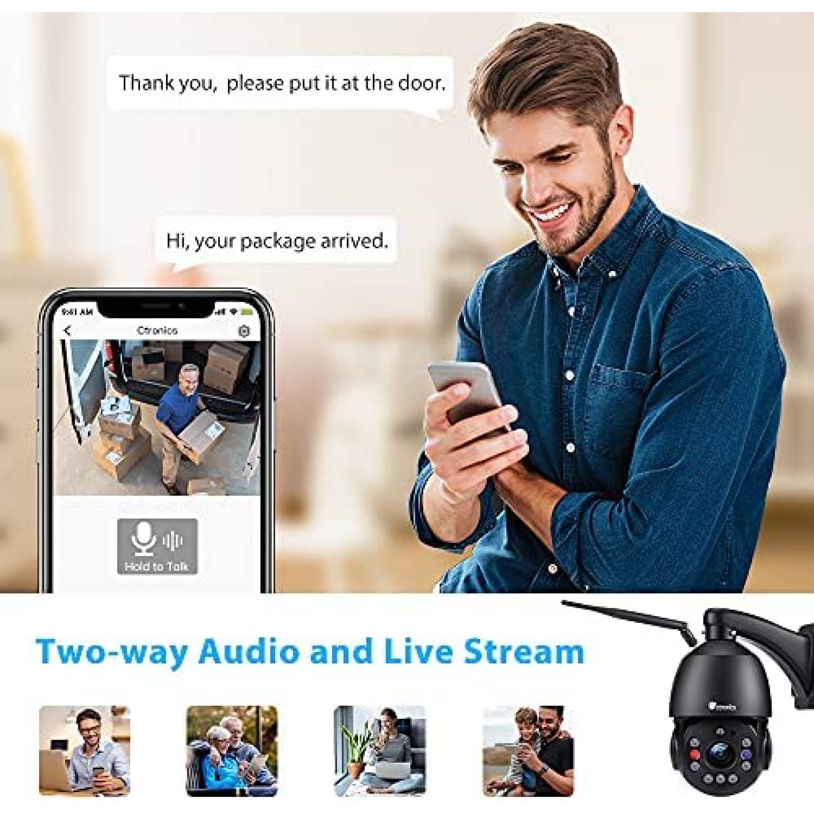 Camara de Seguridad Ctronics 295C-B Exterior Vision Nocturna