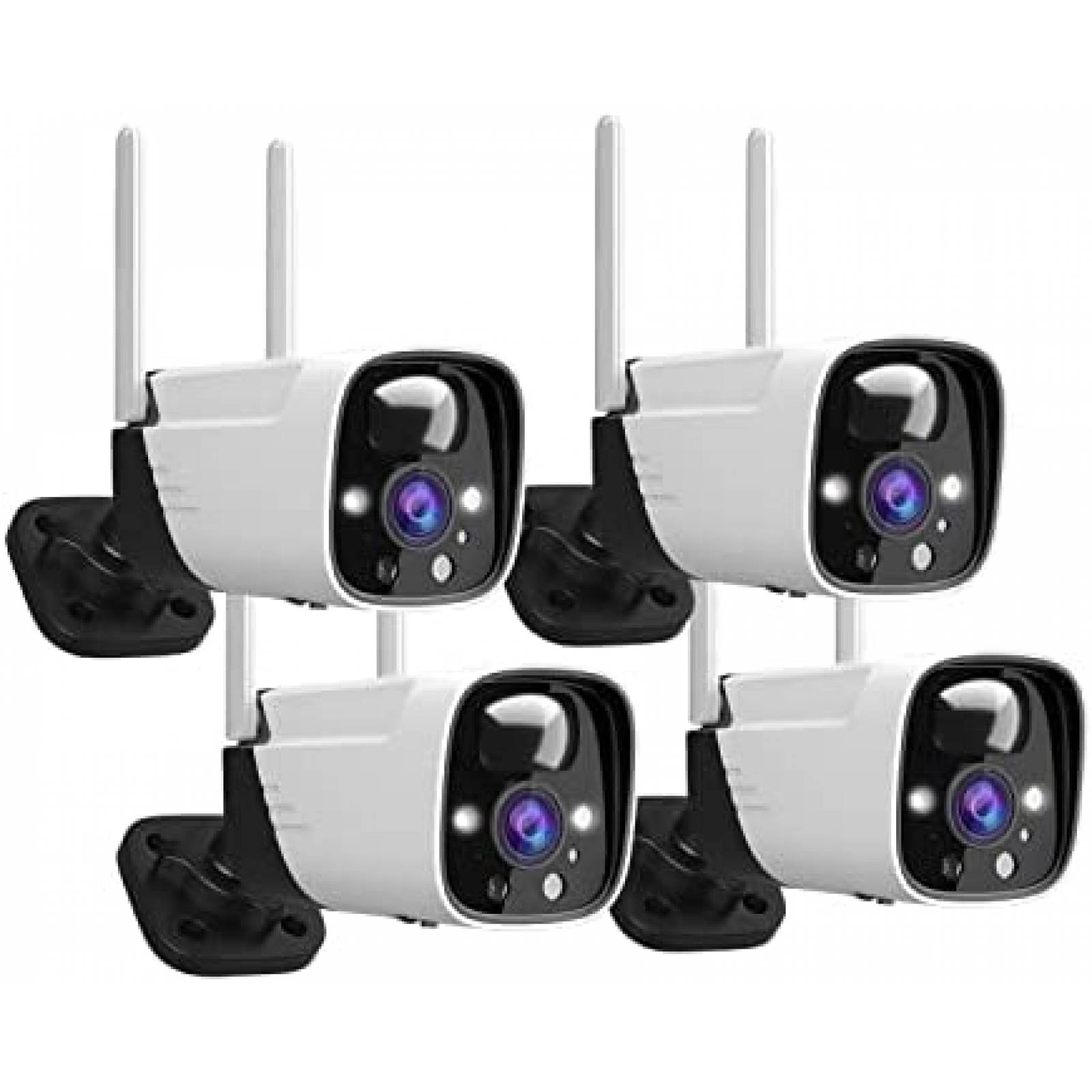 Camaras Seguridad Raycom 3 MP Exterior Vision Nocturna 4 Pzs