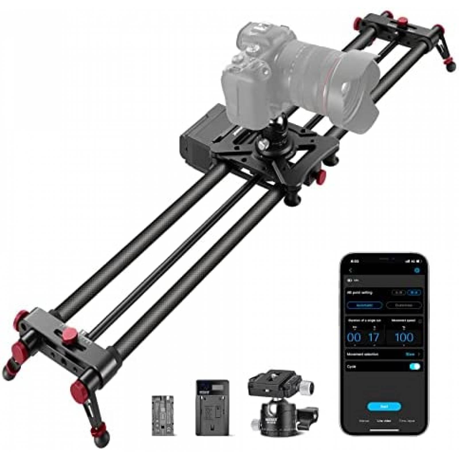 Deslizador de Camara Neewer ER1-80 Morotizado 80cm Wifi App