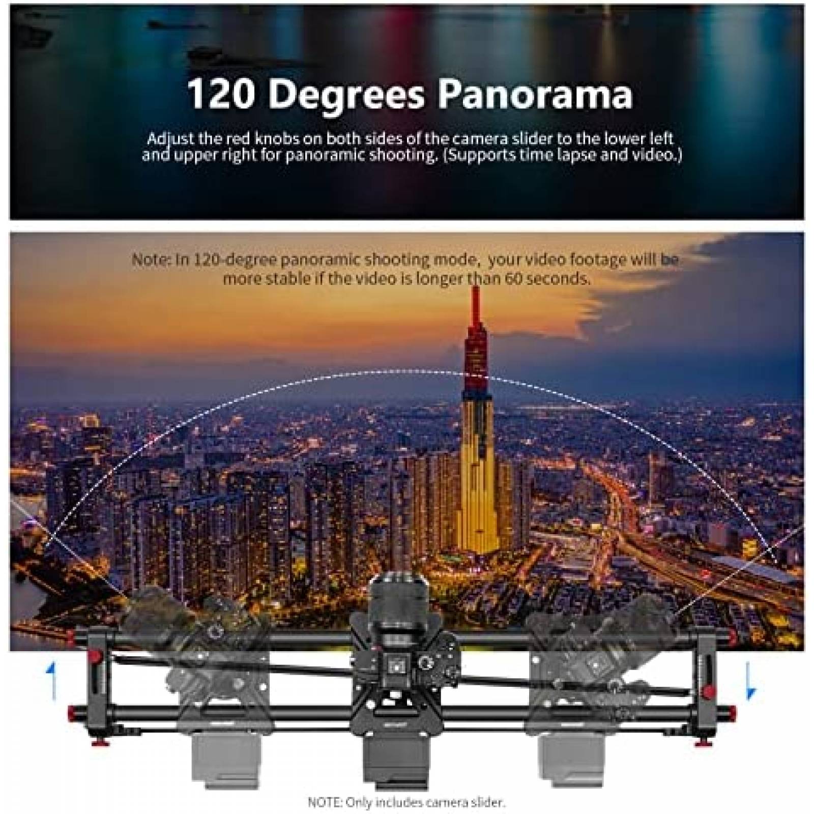 Deslizador de Camara Neewer ER1-80 Morotizado 80cm Wifi App