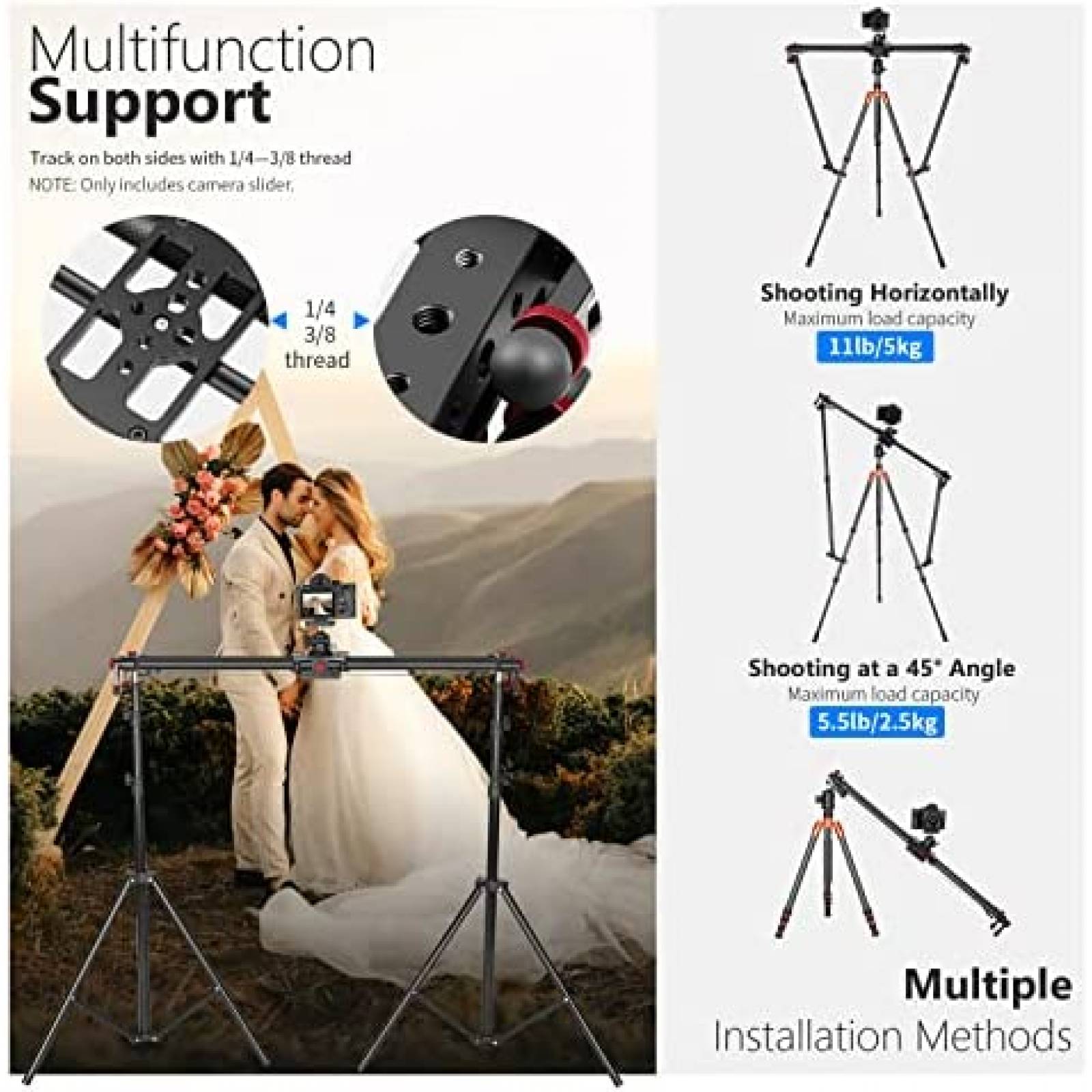 Deslizador de Camara Neewer ER1-80 Morotizado 80cm Wifi App