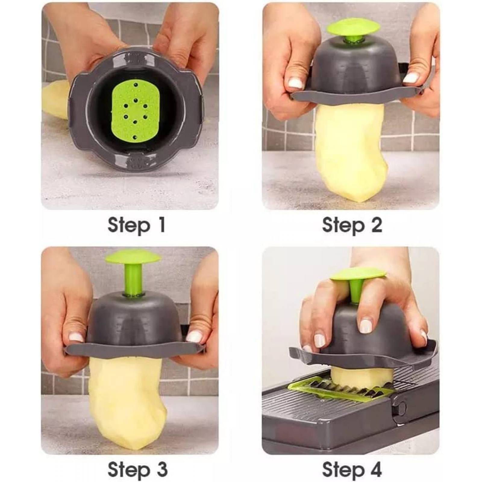 Picador de Frutas y Verduras Generico 15 en 1 -Gris