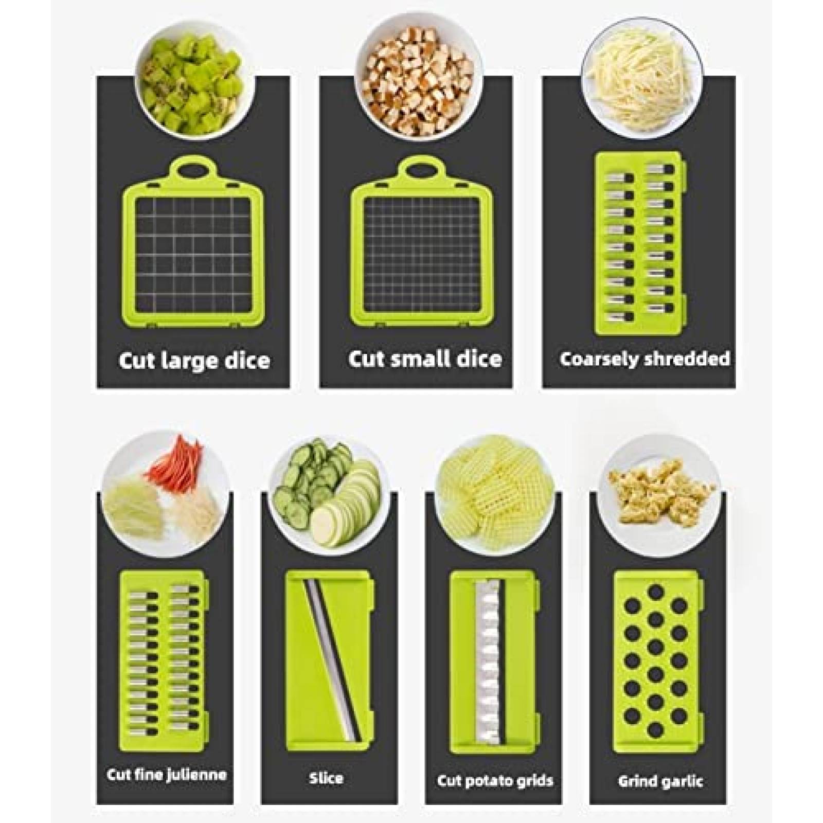 Picador de Frutas y Verduras Plutuus 12 en 1 -Gris