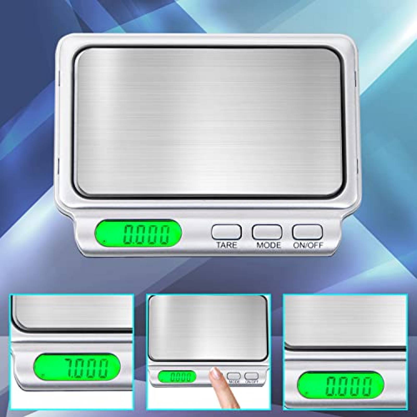 Bascula Digital AWS Card V2 de 150 g x 0.01 g -Plata