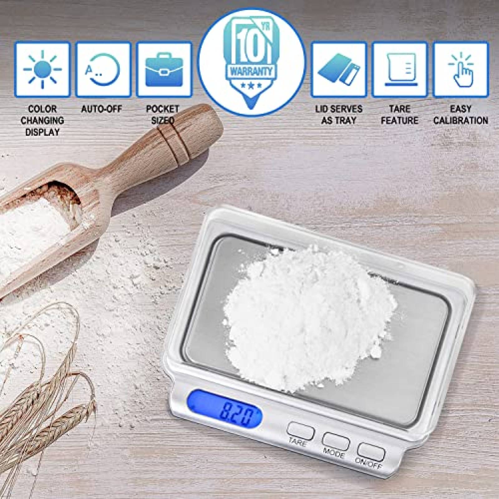 Bascula Digital AWS Card V2 de 150 g x 0.01 g -Plata