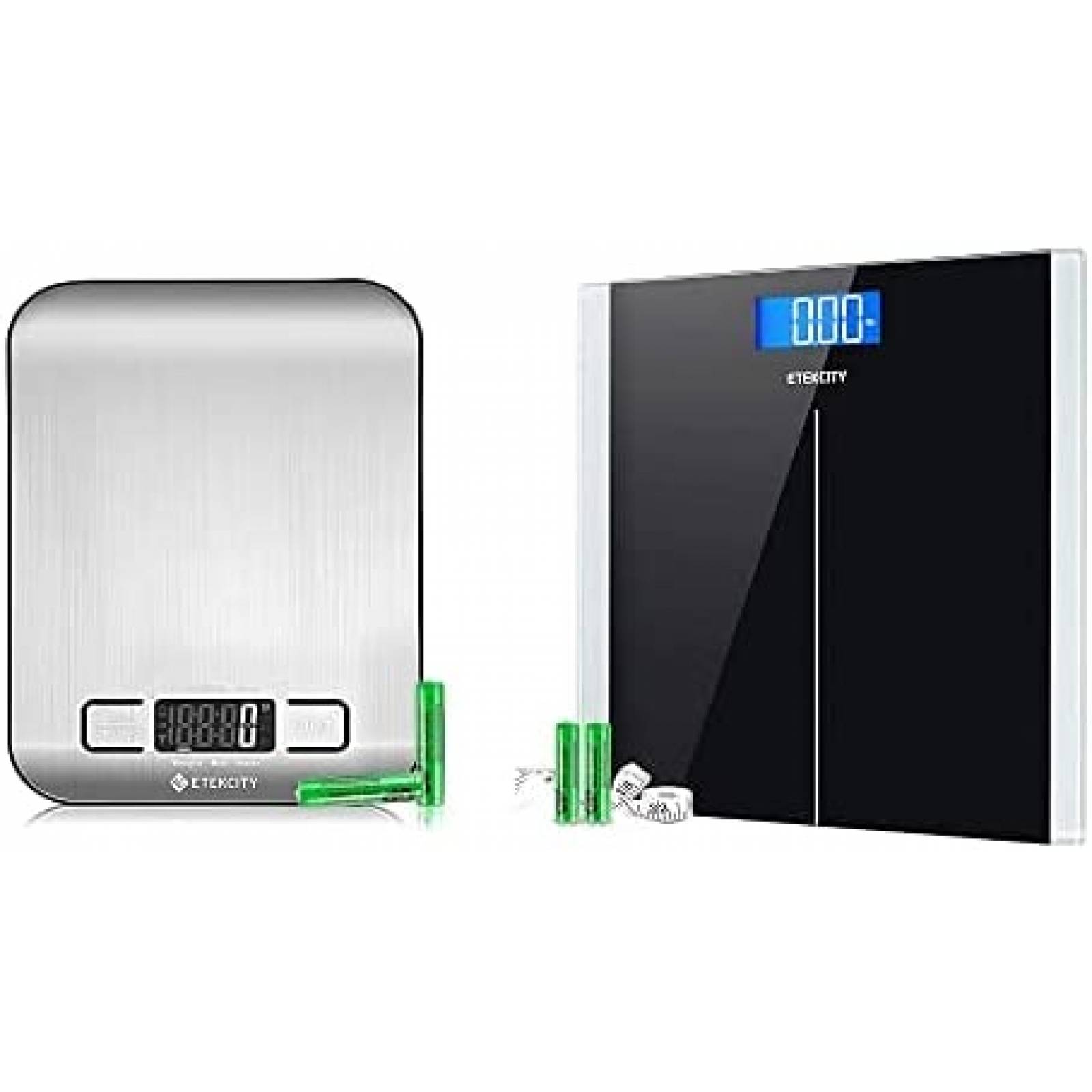 Bascula Digital Etekcity para Comid y Cuerpo Par -Negro