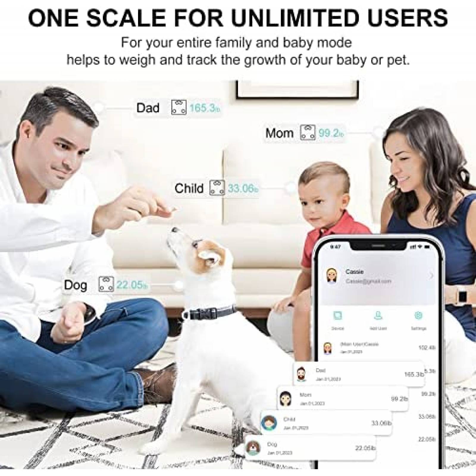 Bascula Digital Bagail para BMI Cap. Max. 180Kg -Negro