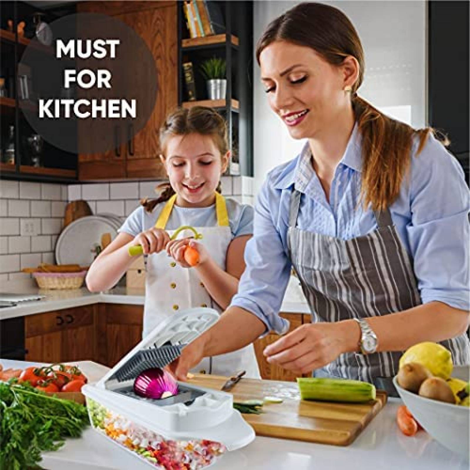 Cortador de Verduras RK 22 en 1 11 Cuchillas con Contenedor