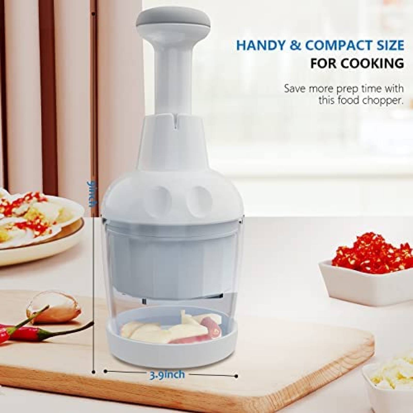 Cortador de Alimentos Kewery Compacto Acero Inoxidable
