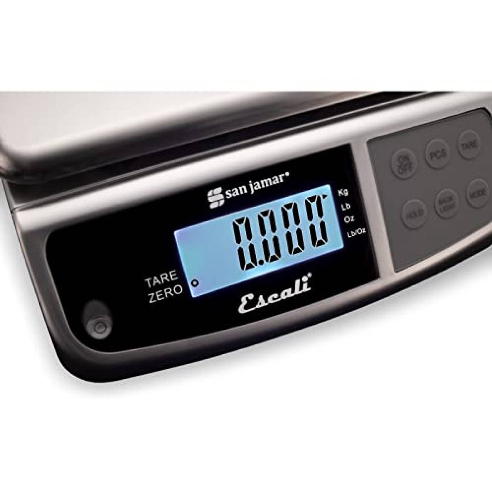 Bascula Digital San Jamar Serie M Capacidad 66lbs -Plata