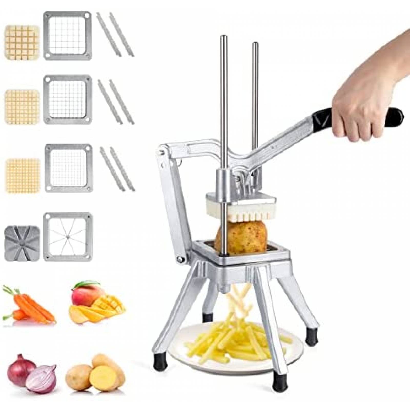 Picador de Frutas y Verduras Ajee Acero Inoxidable -Plata