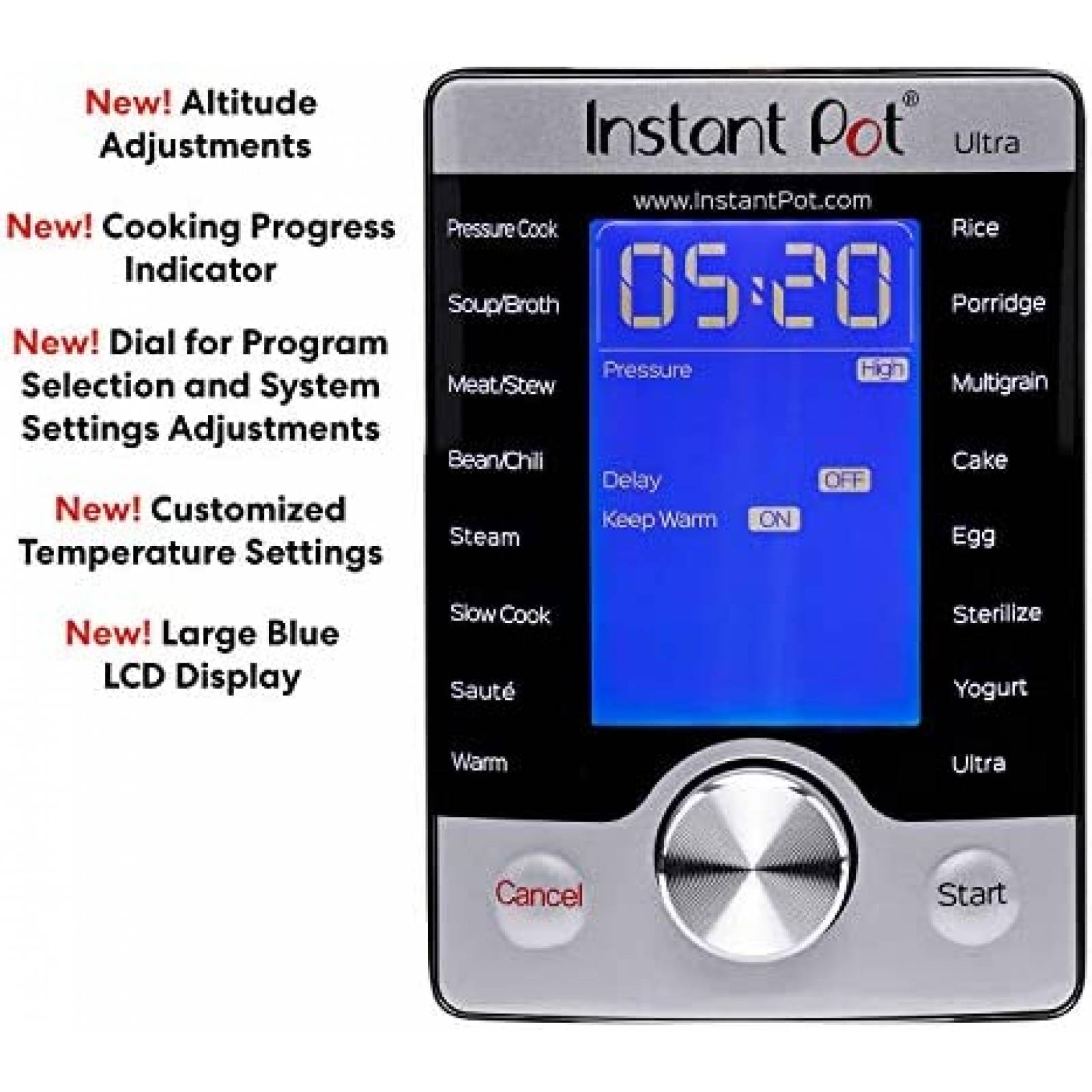 Olla a Presion Instant Pot 10 en 1 de 6 Qrts -Plata