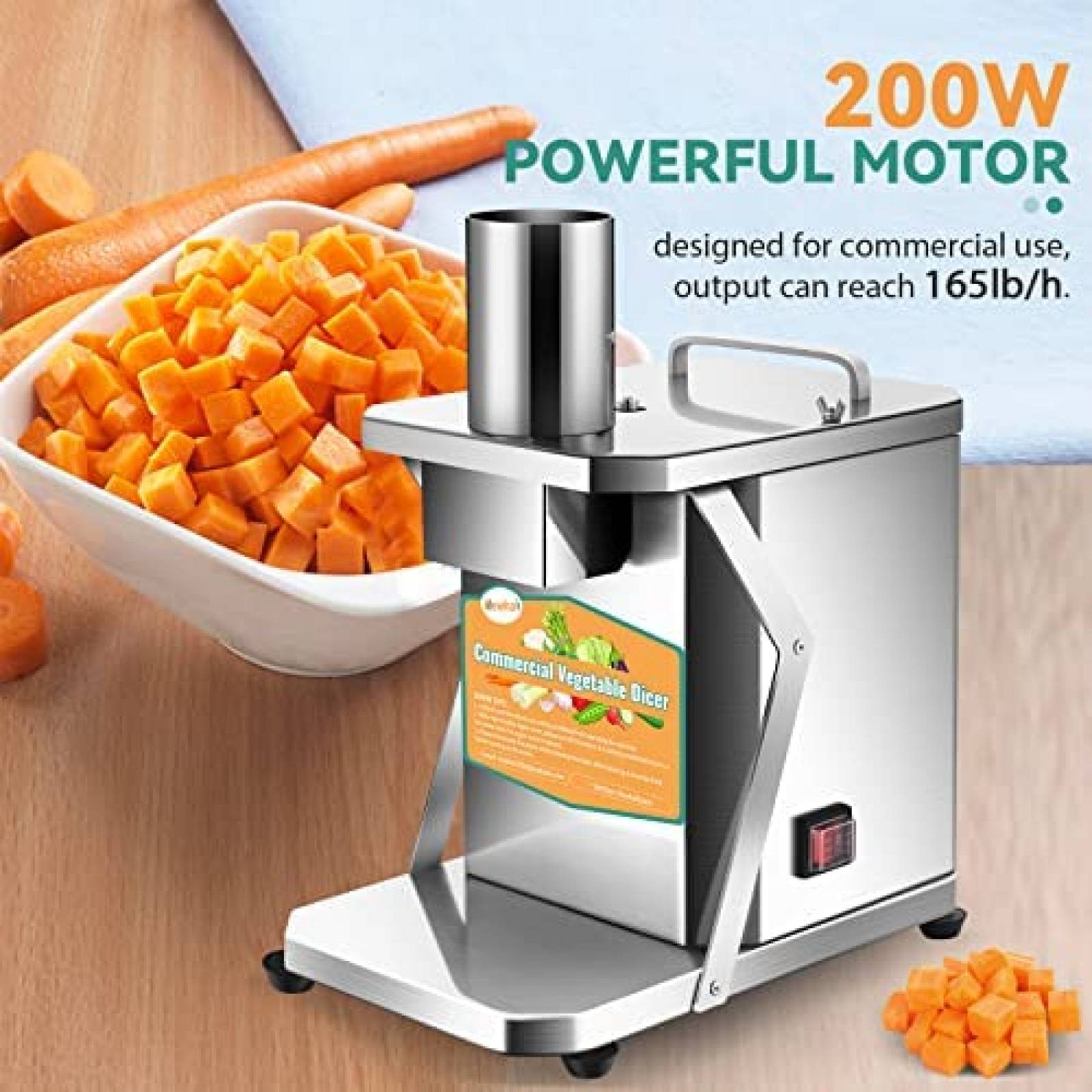 Picador de Frutas y Verduras Newhai Acero Inoxidable -Gris