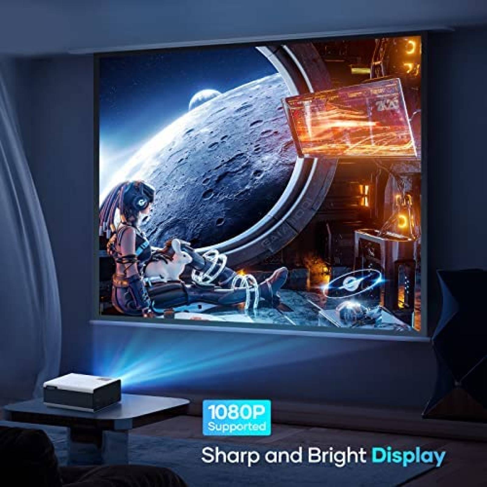 Proyector VACASSO RD822 1080P HDMI VGA USB AV -Blanco