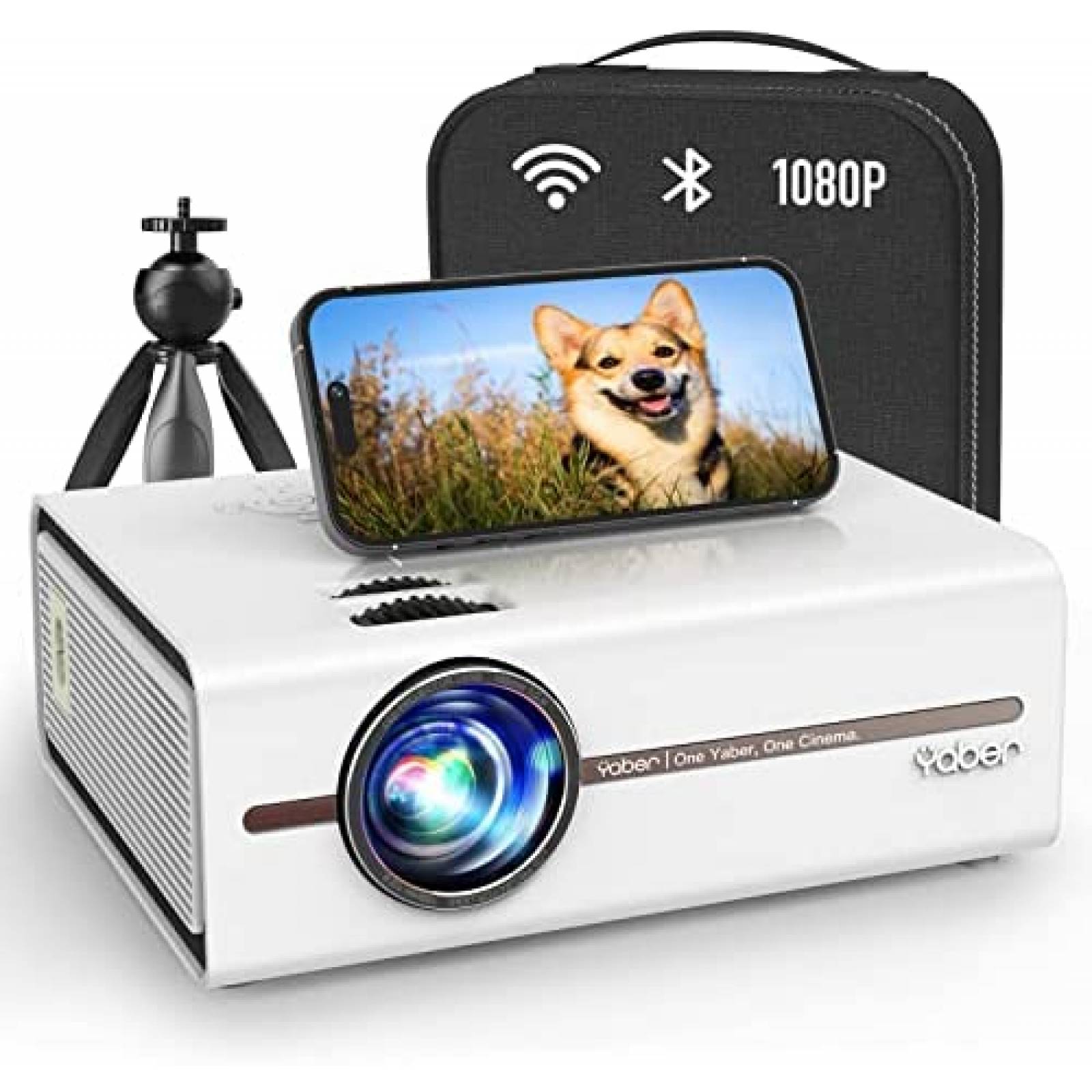 Proyector YABER con WiFi 5G y Bluetooth 5.1 9000L -Blanco