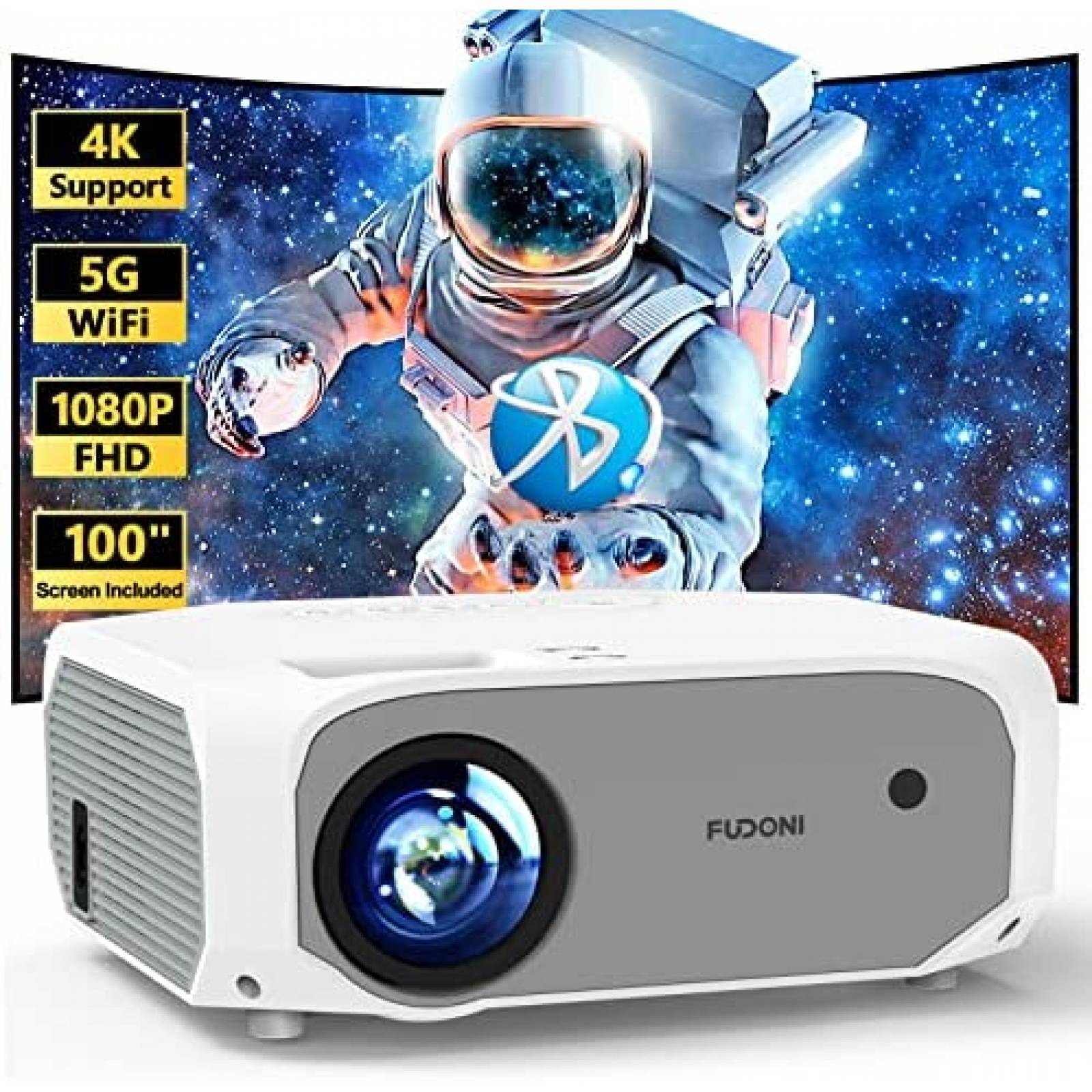 Proyector 4k Smart TV 5G WIFI para teléfono móvil con Bluetooth nativo  1920*1080p 300 pulgadas proyector LED para cine en casa