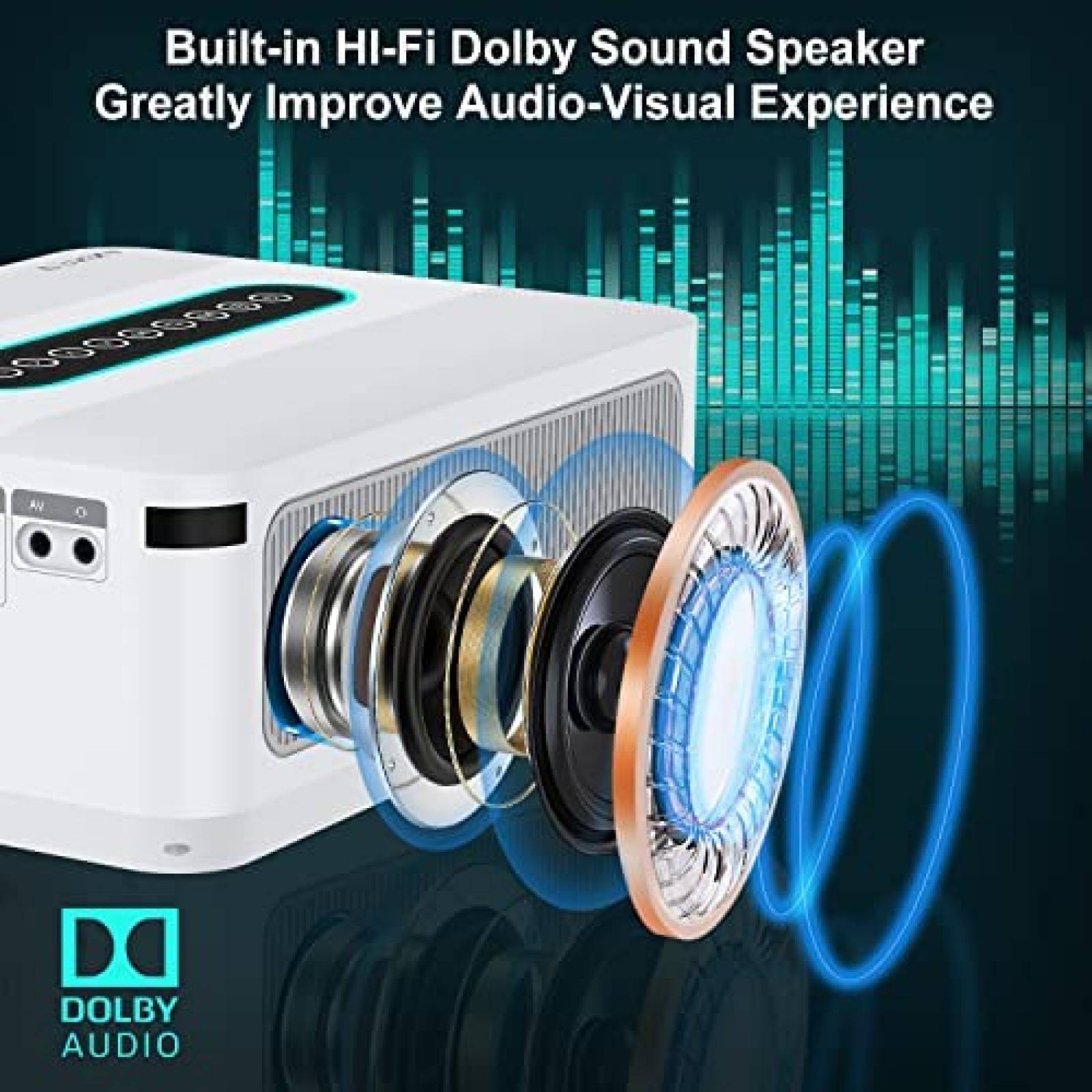 Proyector Xgody X1 12000L 4K 1080p Nativo 5W HiFi -Blanco