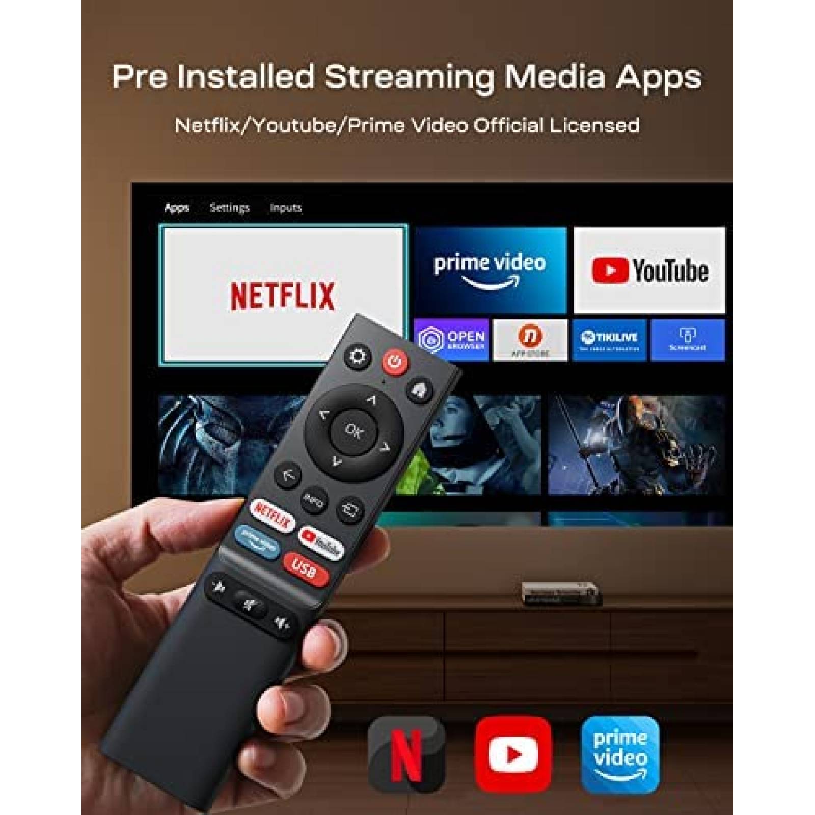 Proyector YOTON Y9 400 ANSI 1080P Nativo 4K -Blanco