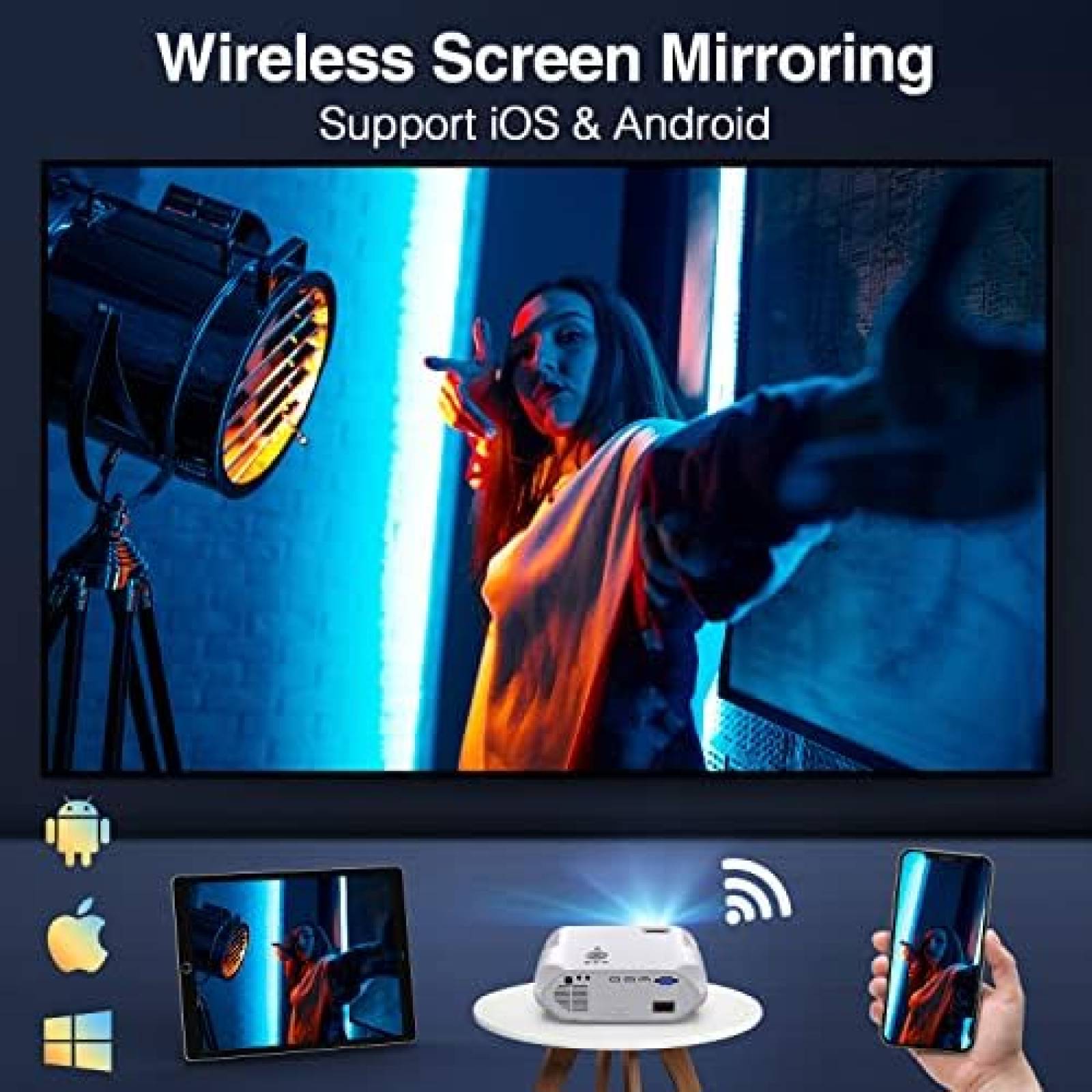 Native 200 Proyector VIDOKA LITE Native 200'' FHD 4K 8000 Lux -Blanco