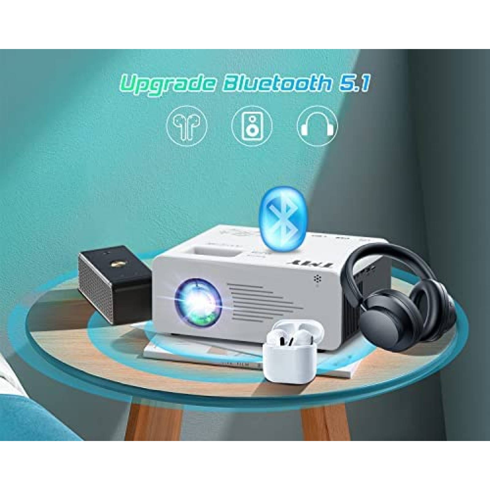 Proyector TMY Native Wi-Fi Bluetooth 1080P HDMI AV USB