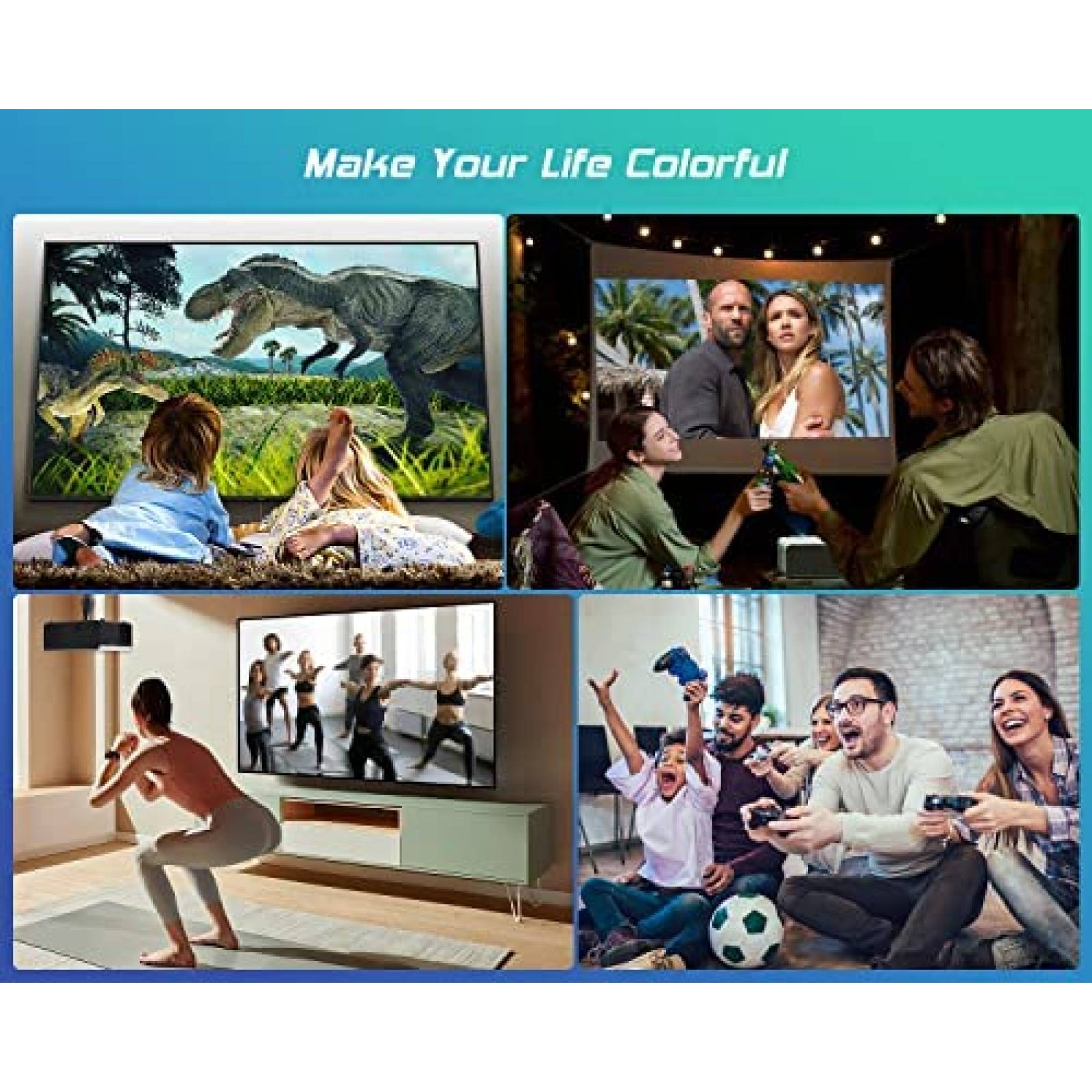 Proyector TMY Native Wi-Fi Bluetooth 1080P HDMI AV USB