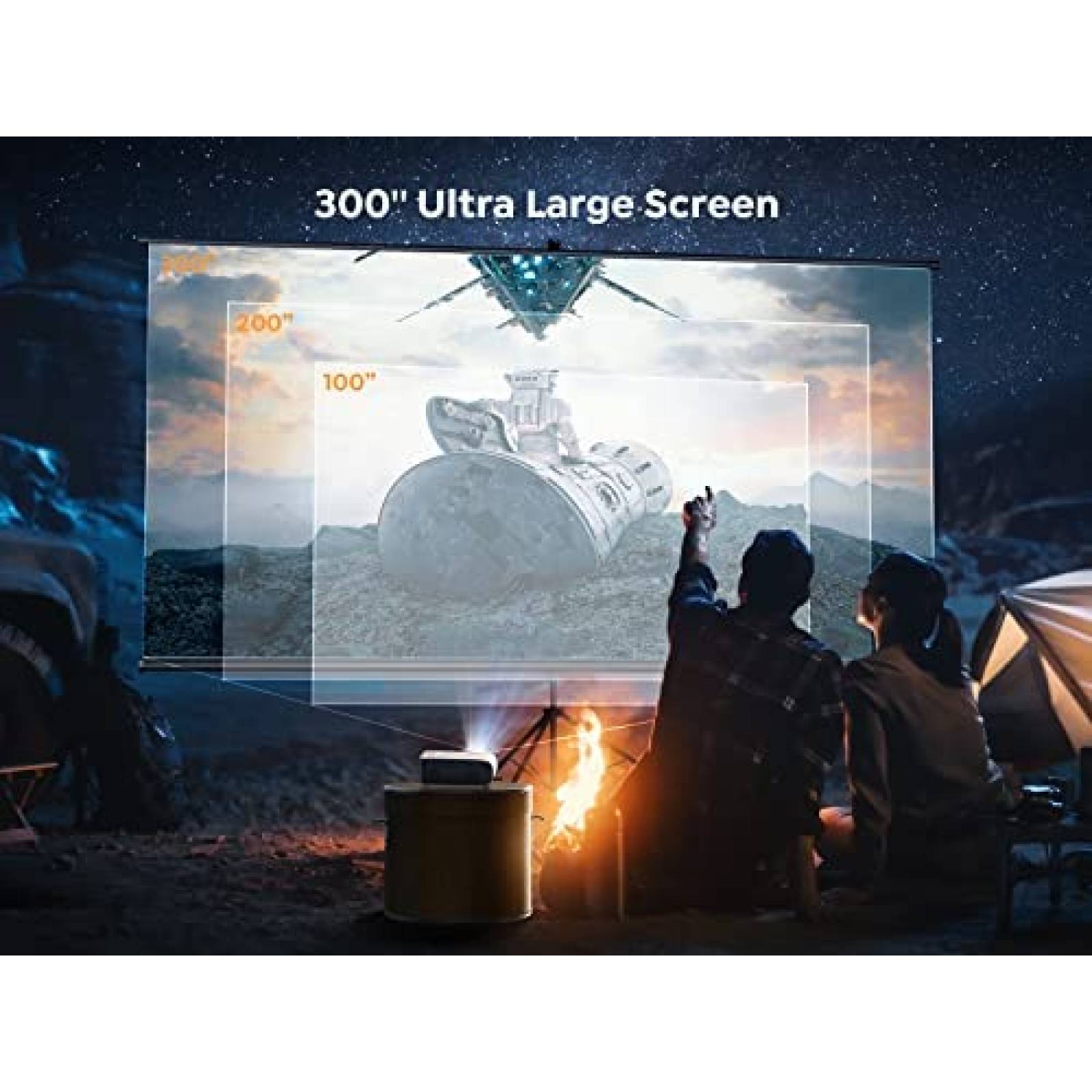 Proyector YABER PRO V8 1080p Nativo 4K 15000 Lumenes -Blanco