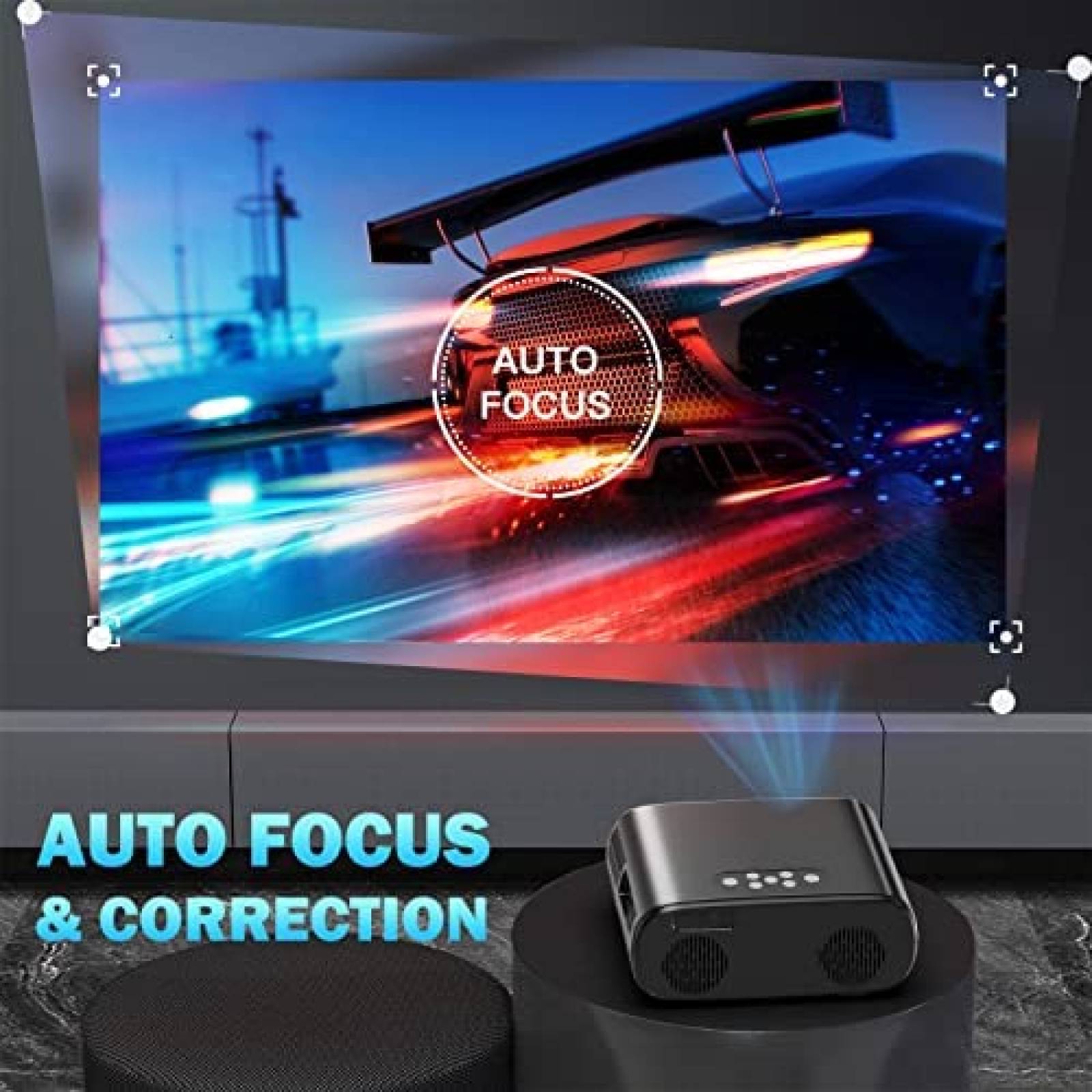 Proyector Goiaey GO1 4K WiFi 6 y Bluetooth 19000L -Negro