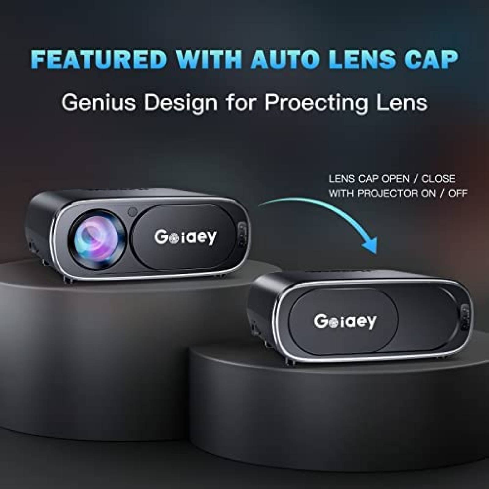 Proyector Goiaey GO1 4K WiFi 6 y Bluetooth 19000L -Negro