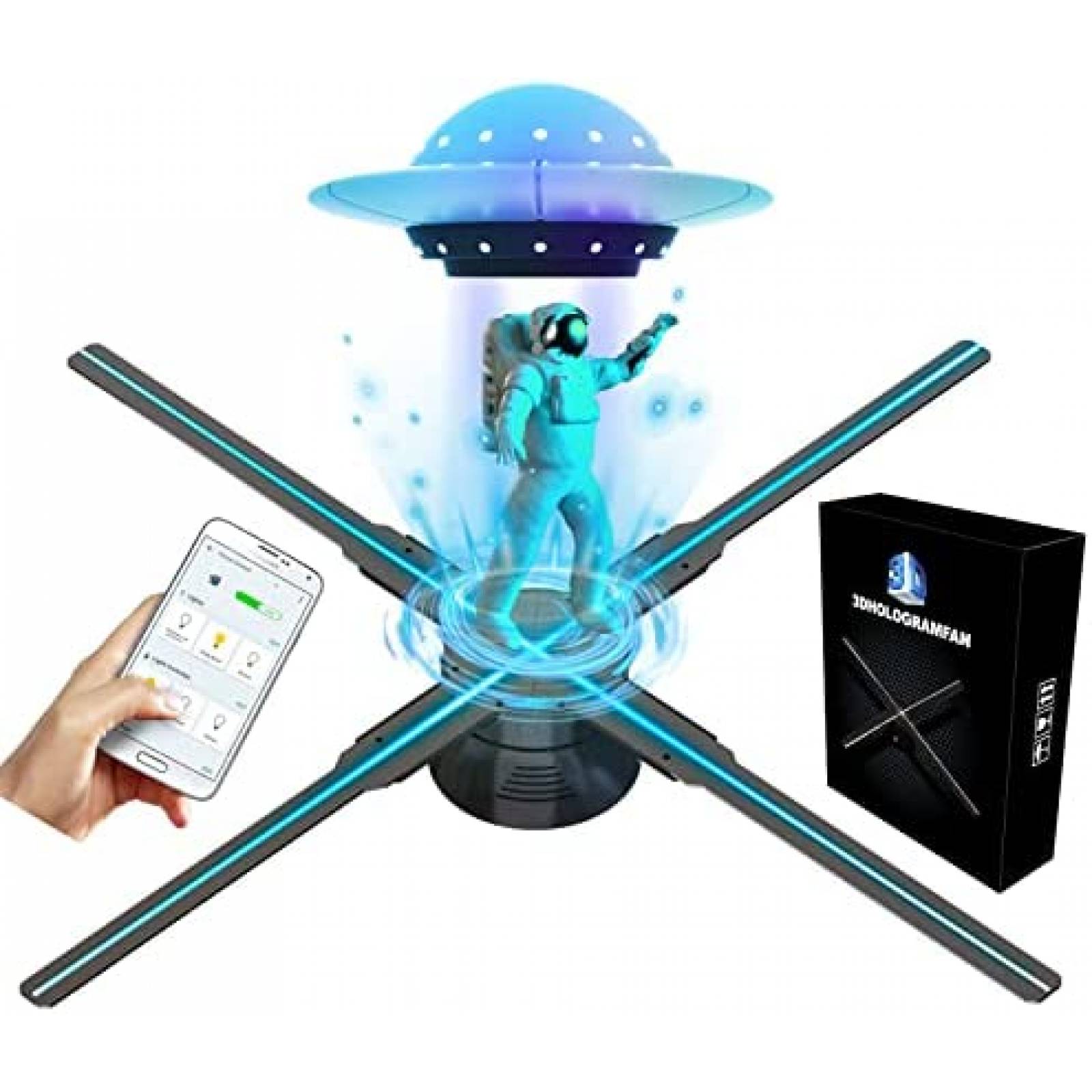 Ventilador de Visualizacion Holografica 3D WANTHER MS6 25.6"