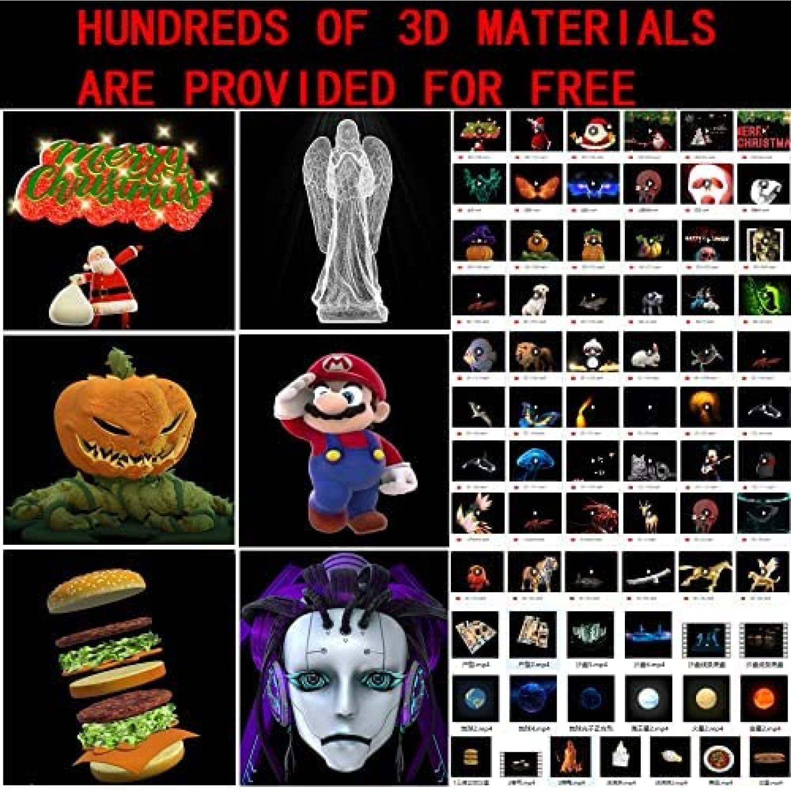 Ventilador de Visualizacion Holografica 3D WANTHER MS6 25.6"