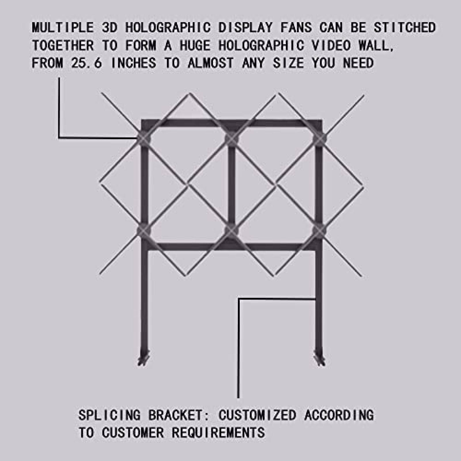 Ventilador de Visualizacion Holografica 3D WANTHER MS6 25.6"