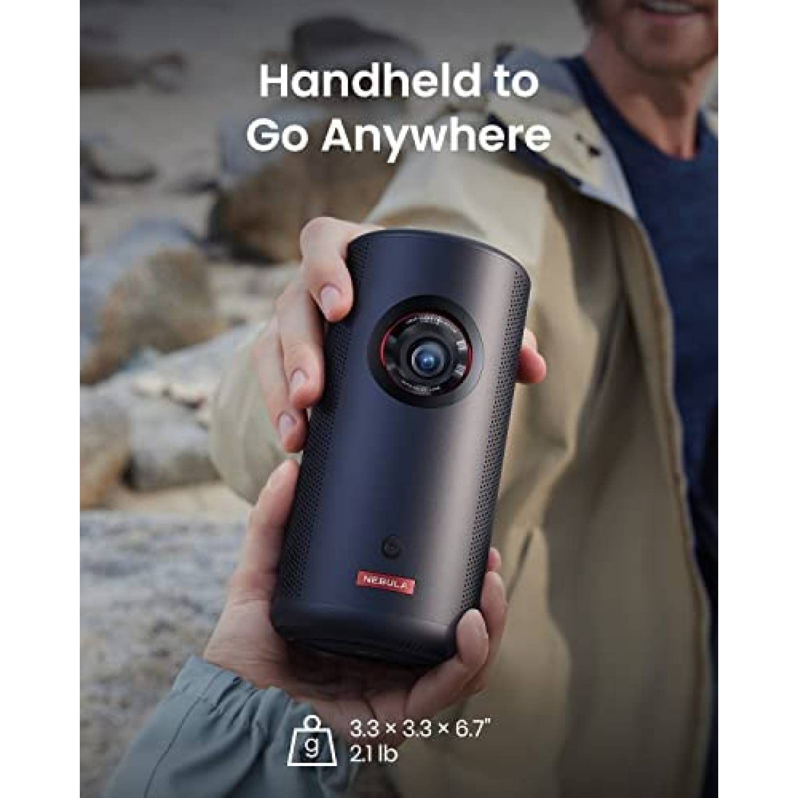 Proyector Nebula Anker Capsule 3 1080p HD 300lm con Soporte