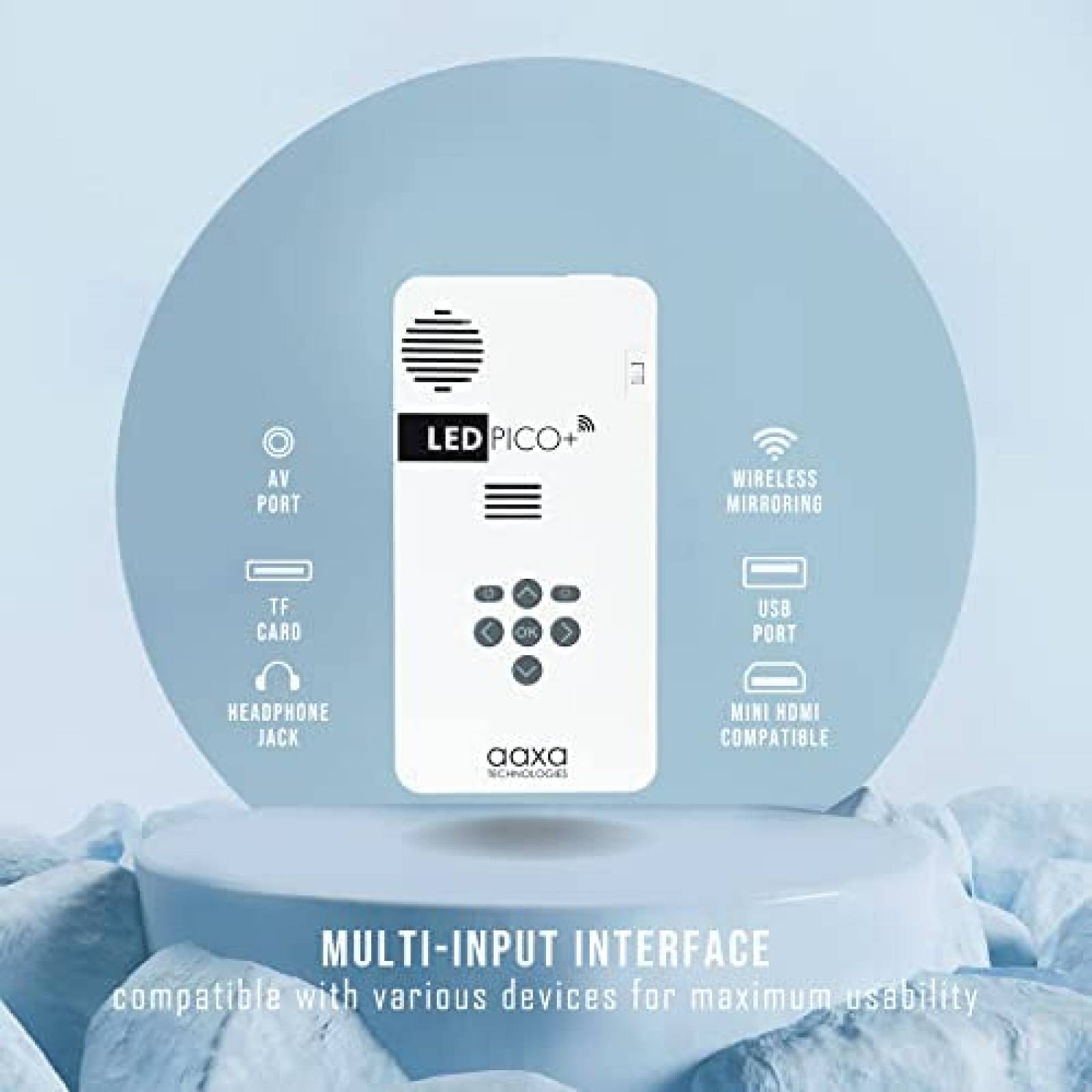 Pico Proyector AAXA 30L 720p Mini-HDMI microSD -Blanco