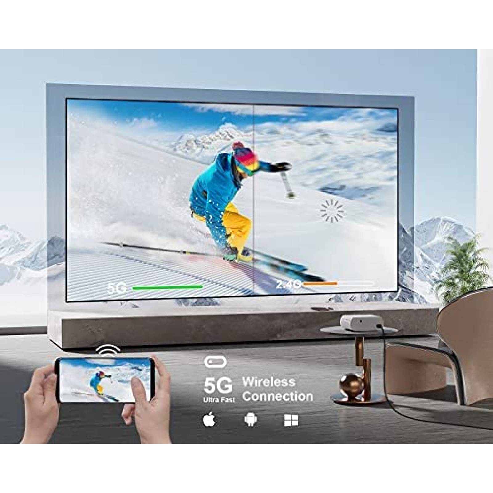 Proyector ONOAYO AYO1 WiFi 5G y Bluetooth 15000L -Blanco