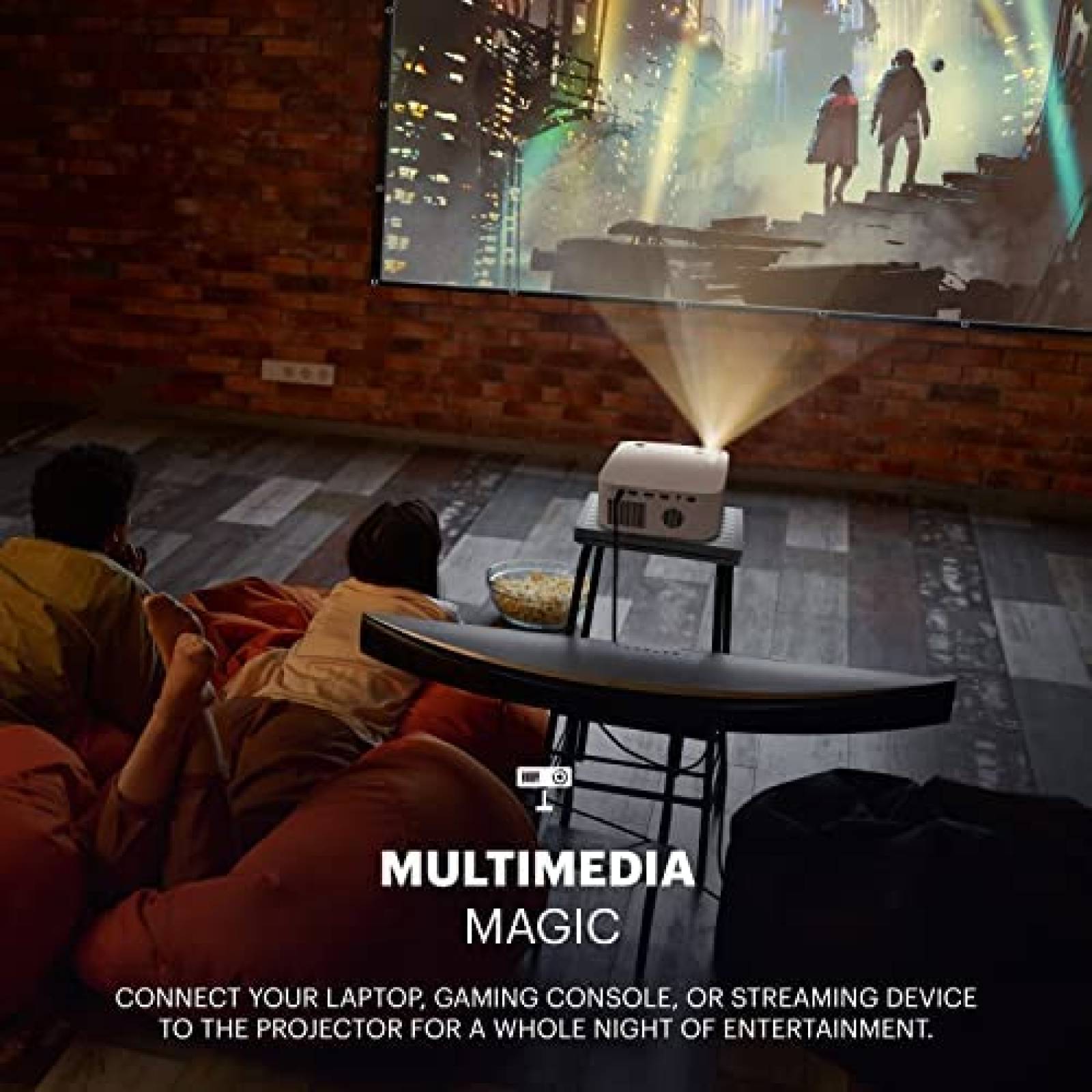 Proyector KODAK FLIK X10 3000 lumenes 1080p + Pantalla 100"