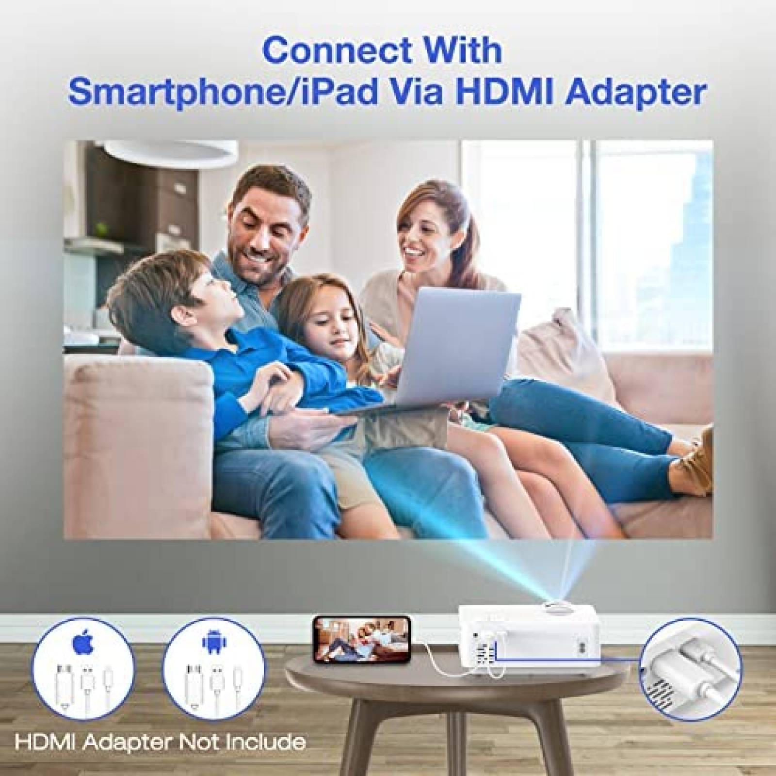 Proyector TOPVISION LIFE 1080P HDMI USB AV -Blanco