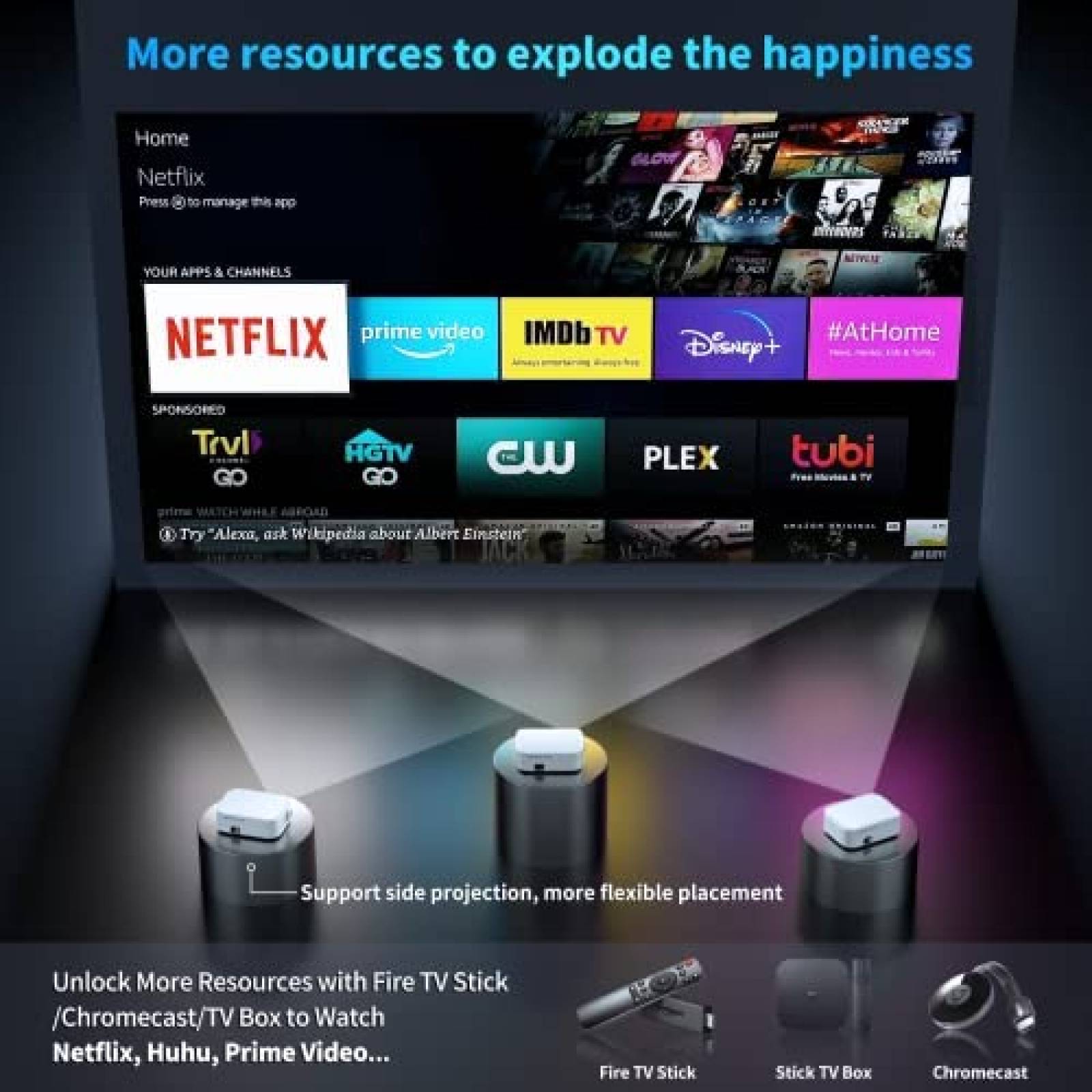 Proyector Toperson 551 600 Lumenes 3,5mm USB HDMI -Blanco